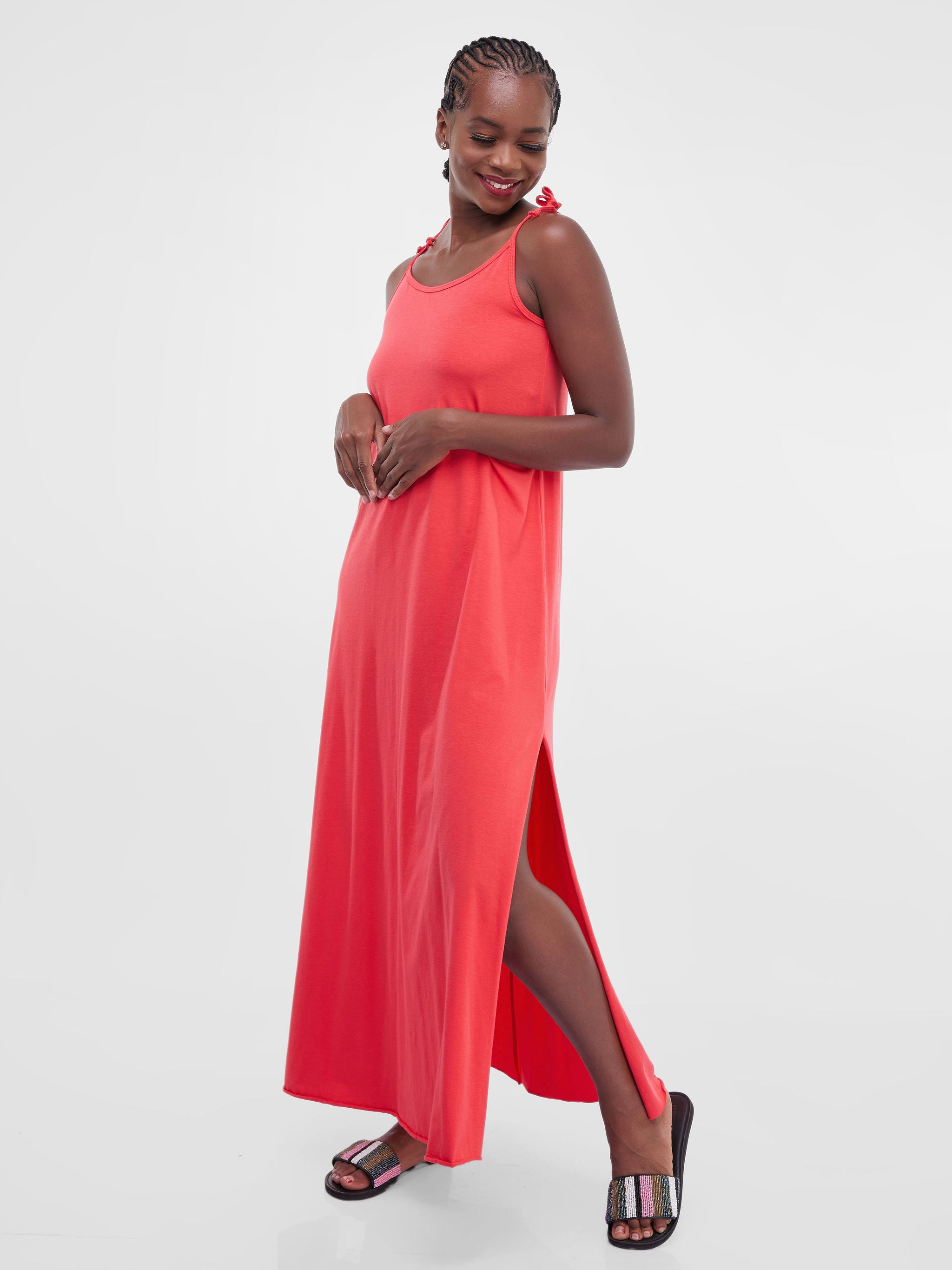 Zoya Chill Strappy Maxi Dress - Red