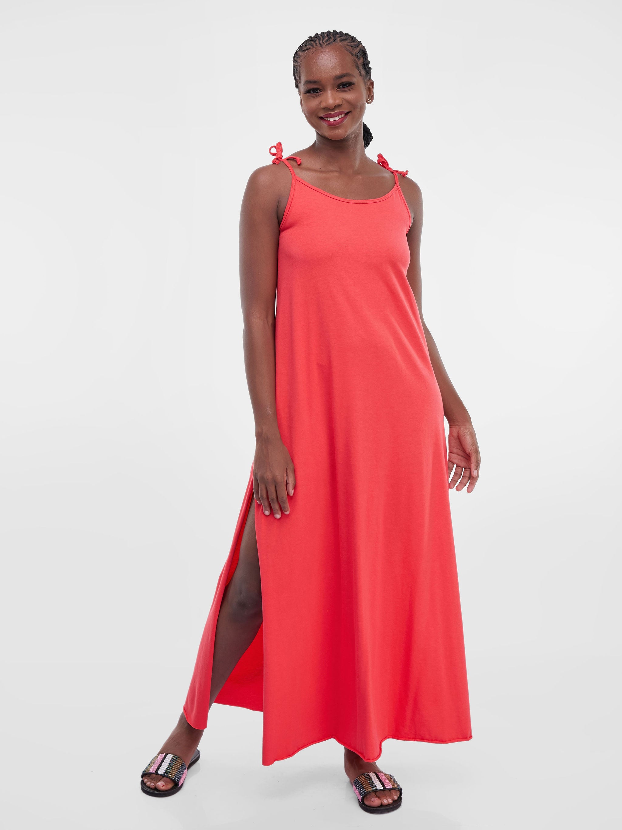 Zoya Chill Strappy Maxi Dress - Red