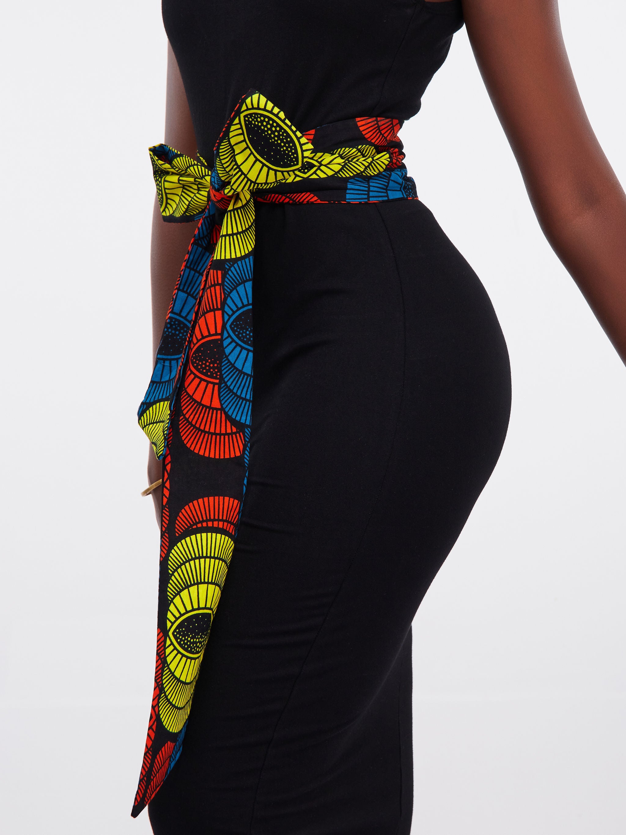 Vivo Basic Aziza Belt - Black / Green Print
