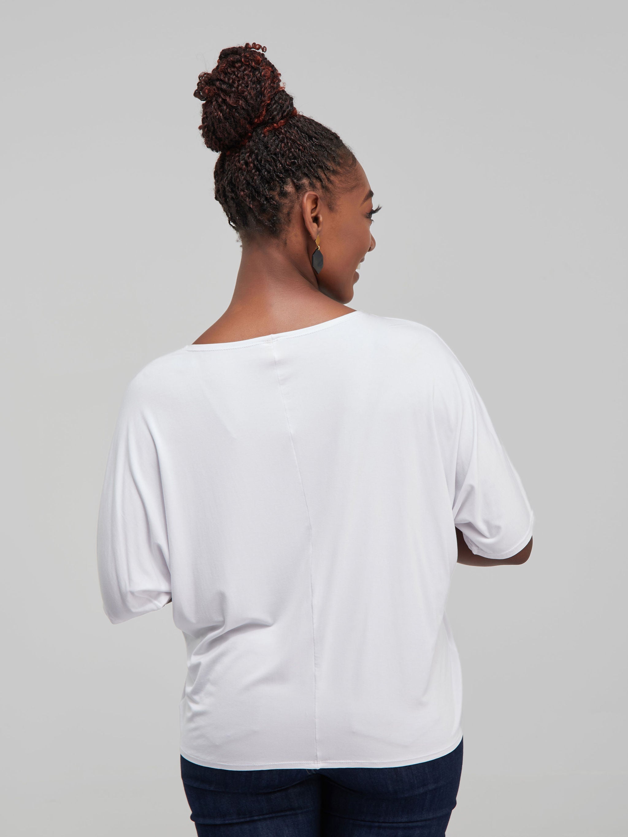 Vivo Basic Sienna Jersey Top - White
