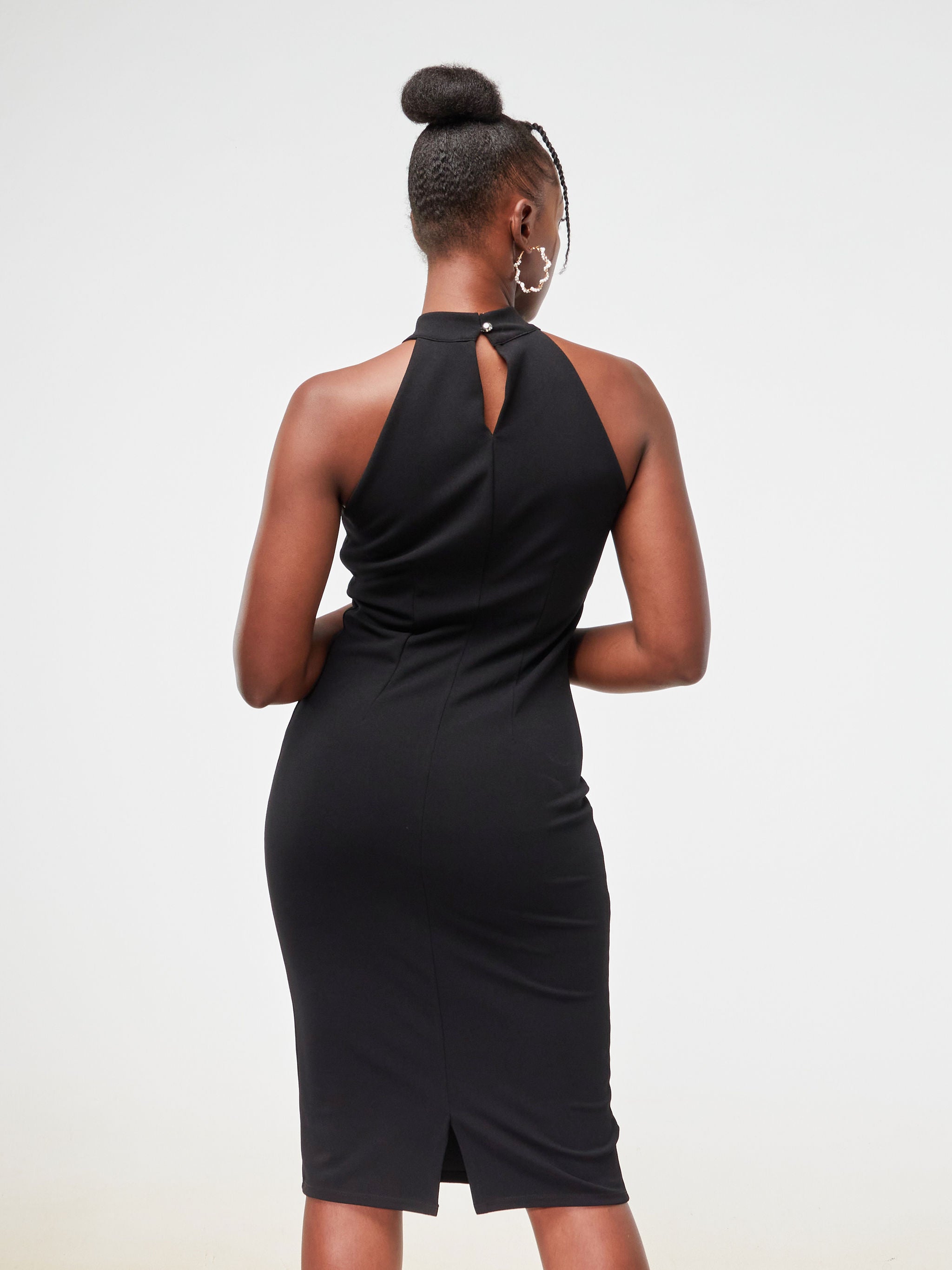 Vivo Nasara Halter Sheath Dress - Black