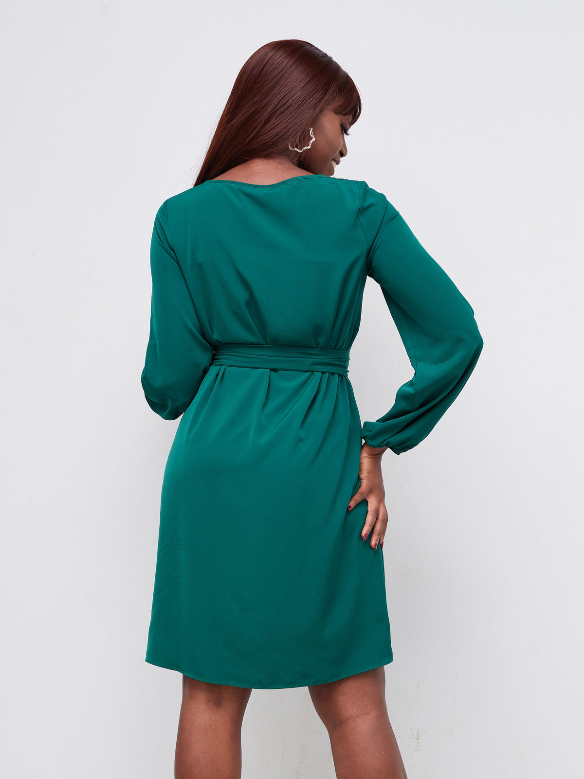 Vivo Basic Long Sleeve Shift Dress - Purple / Orange Print main image 0
