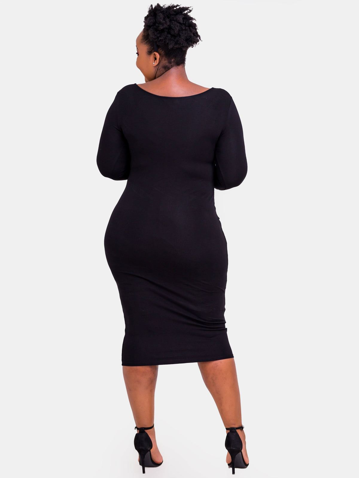 Vivo Basic Puff Sleeved Bodycon - Mustard