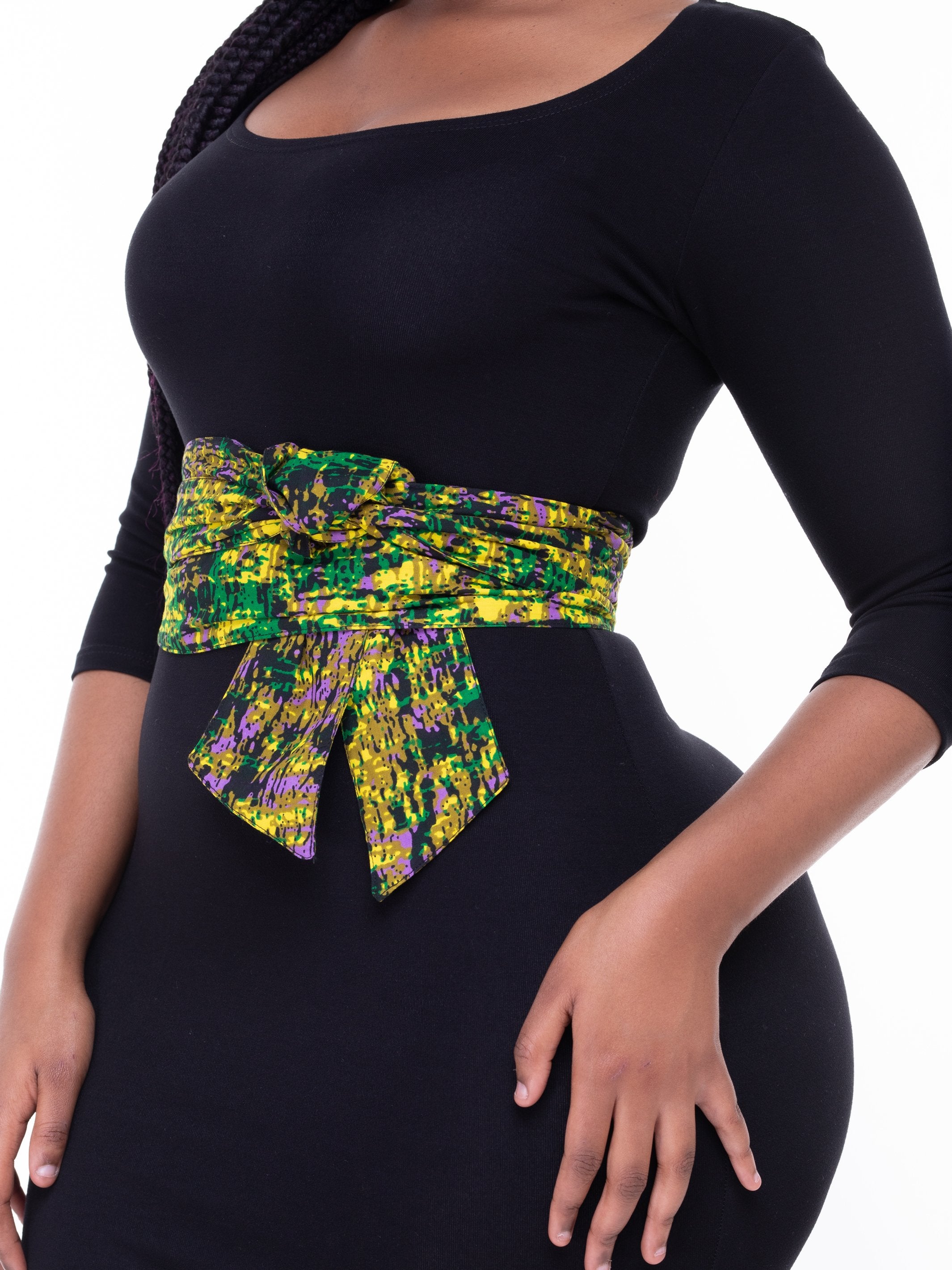 Vivo Aziza Belt - Green Print - Shop Zetu