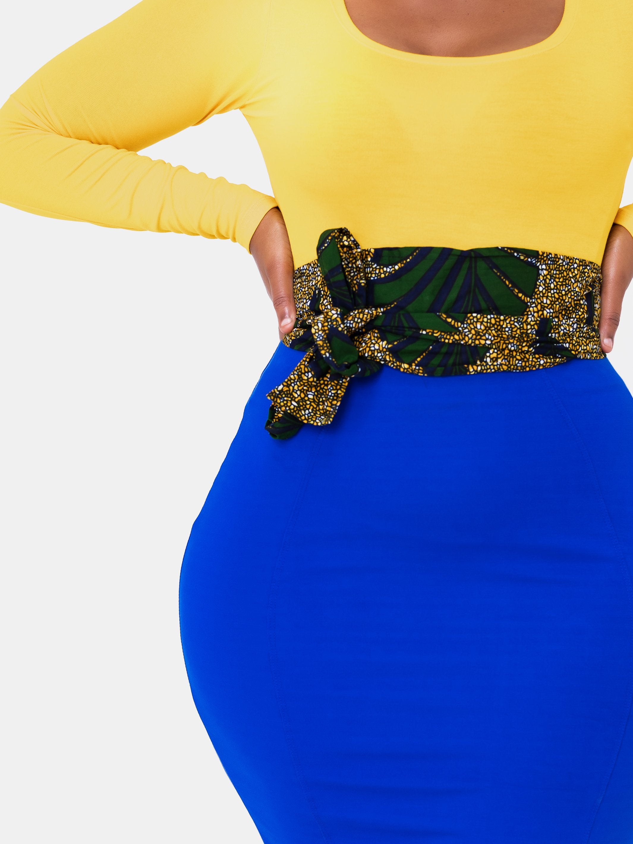 Vivo Ankara Belt - Green Print - Shop Zetu