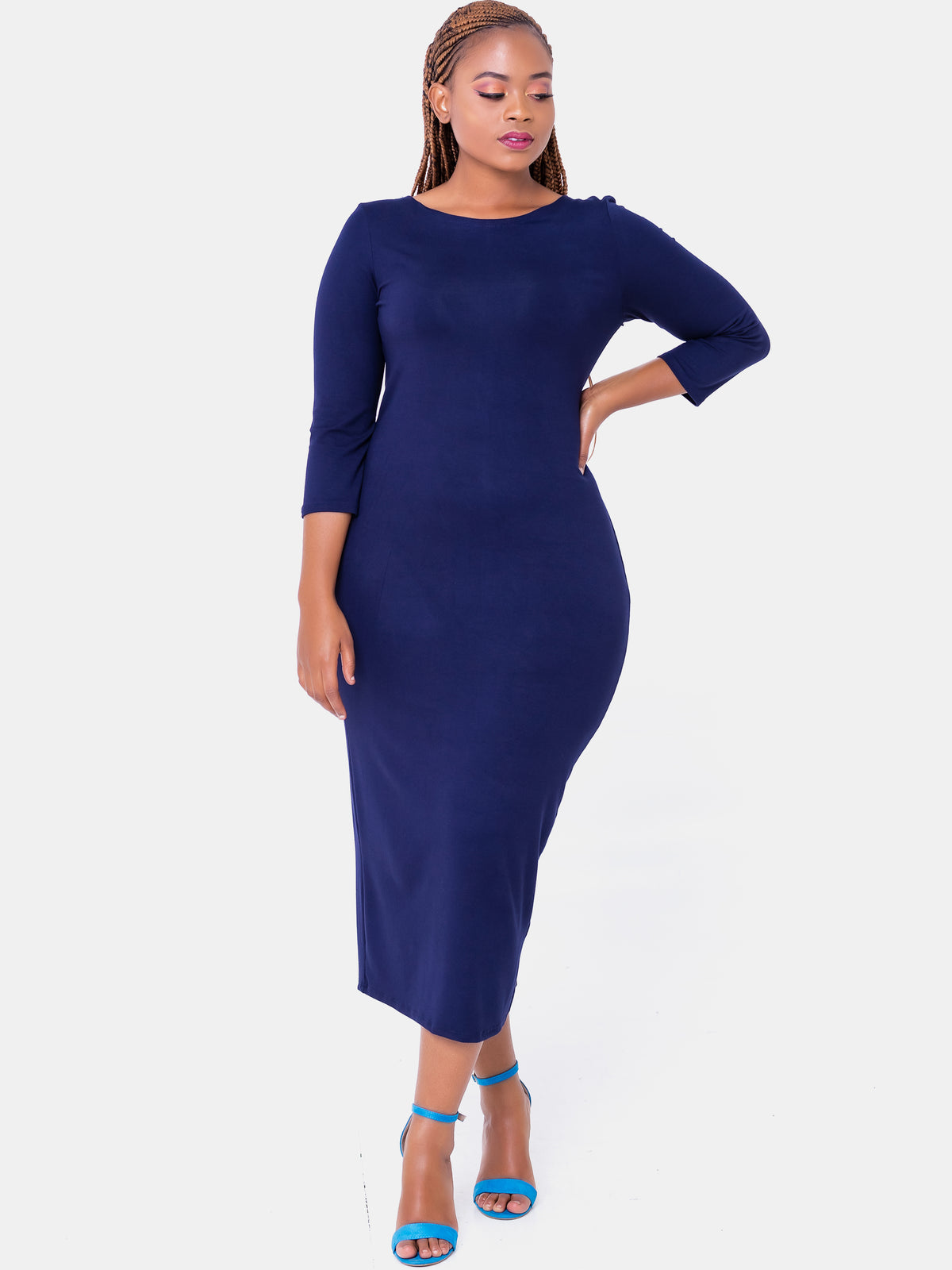 chinese dress ladies Bilbao Long Sleeve Mini Dress Navy main image 0