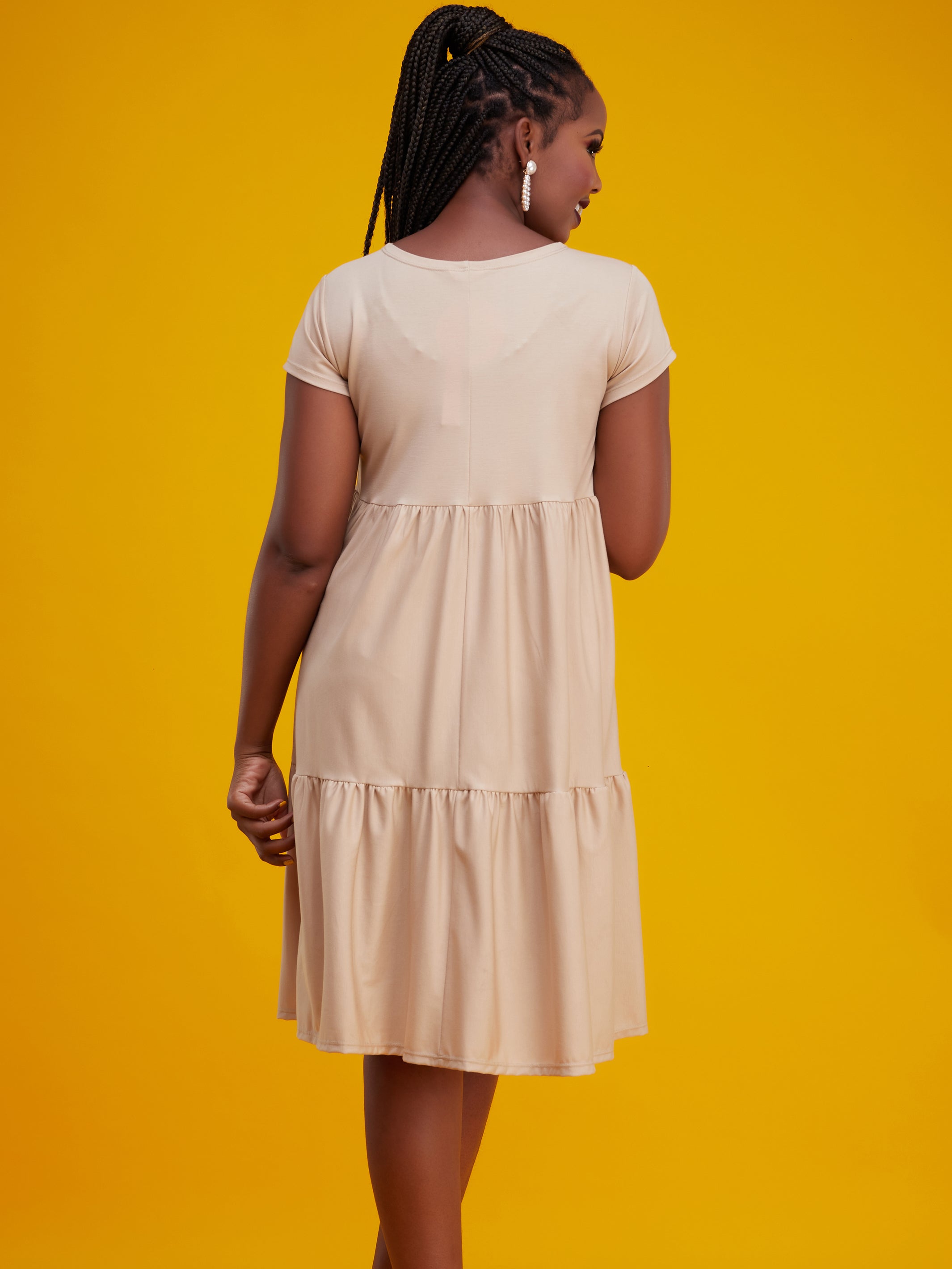 Vivo Ayana Tier Dress - Buttermilk