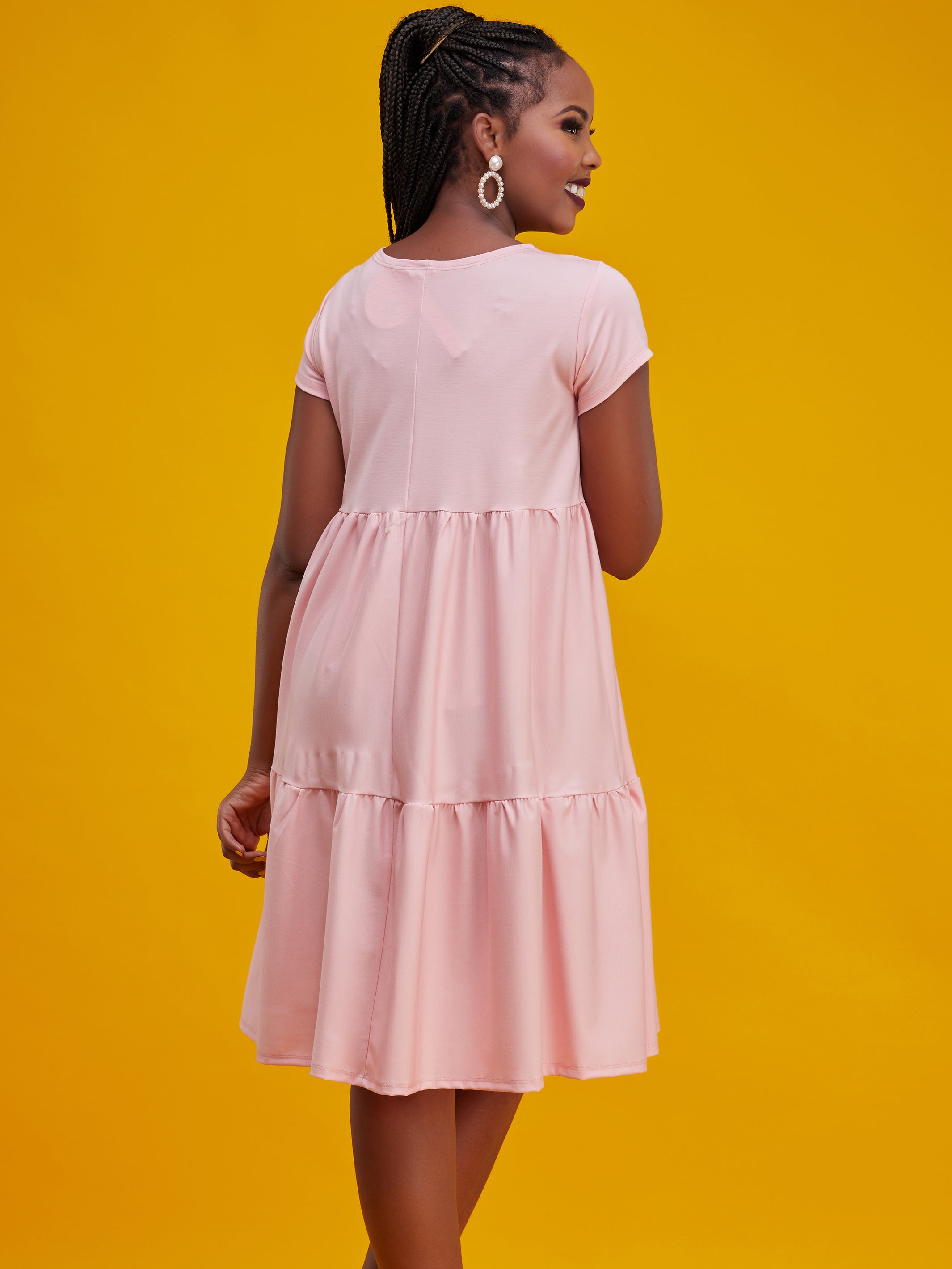 Vivo Ayana Tier Dress - Light Pink