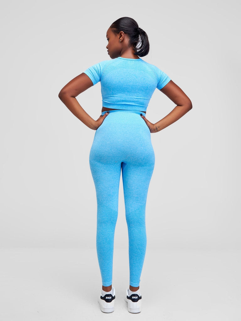 Ava Fitness Jasmina 5 Piece Set - Blue - Shopzetu