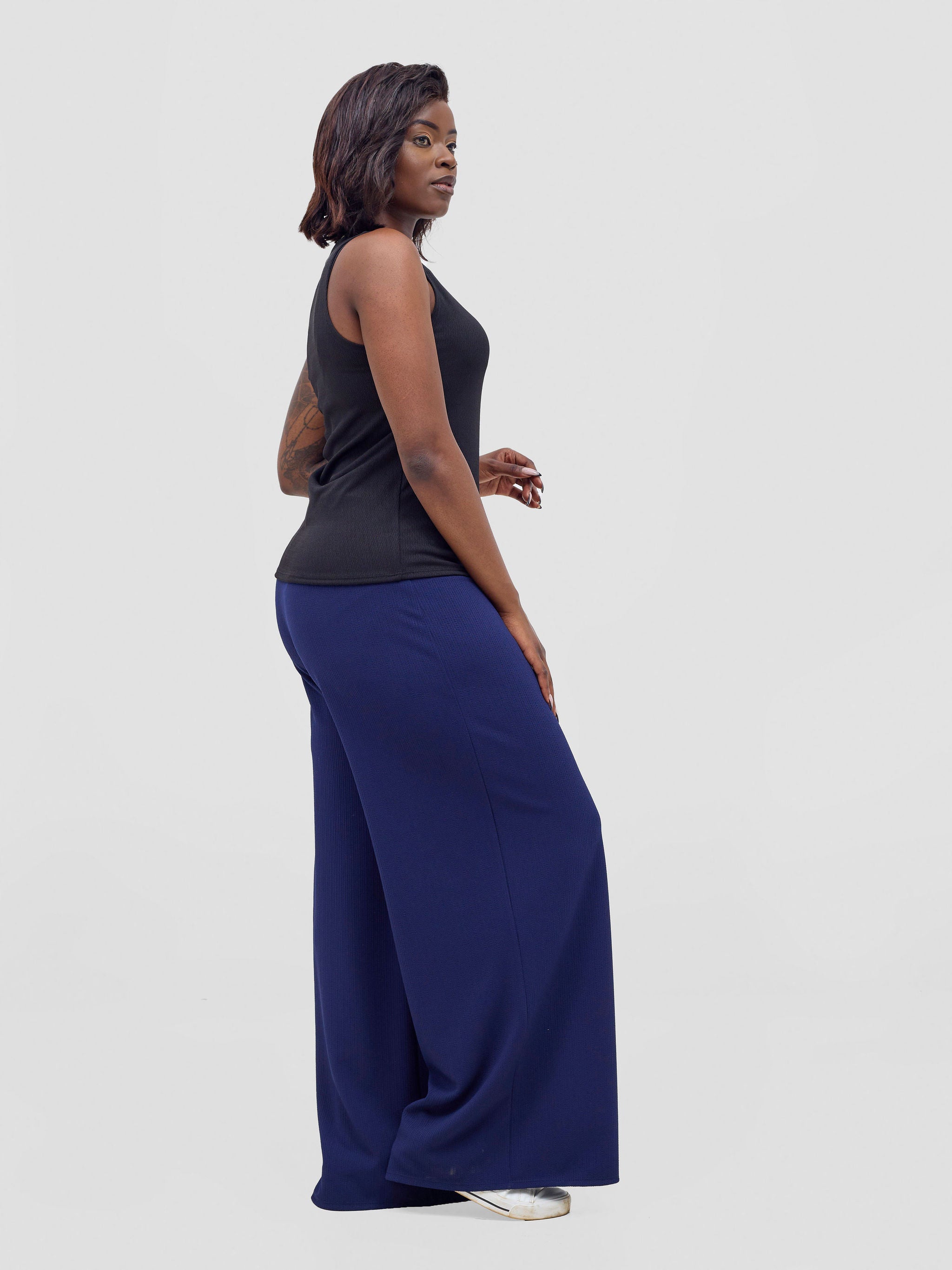 Vivo Chela Wide Leg Pants - Navy