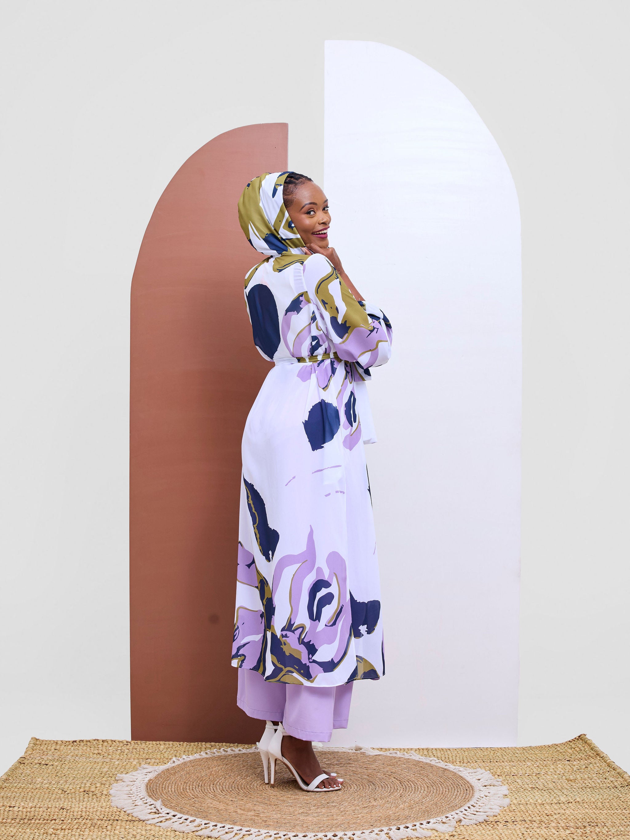 Vivo Kelemi 4.0  Kimono - Lilac / Olive Nashe Print
