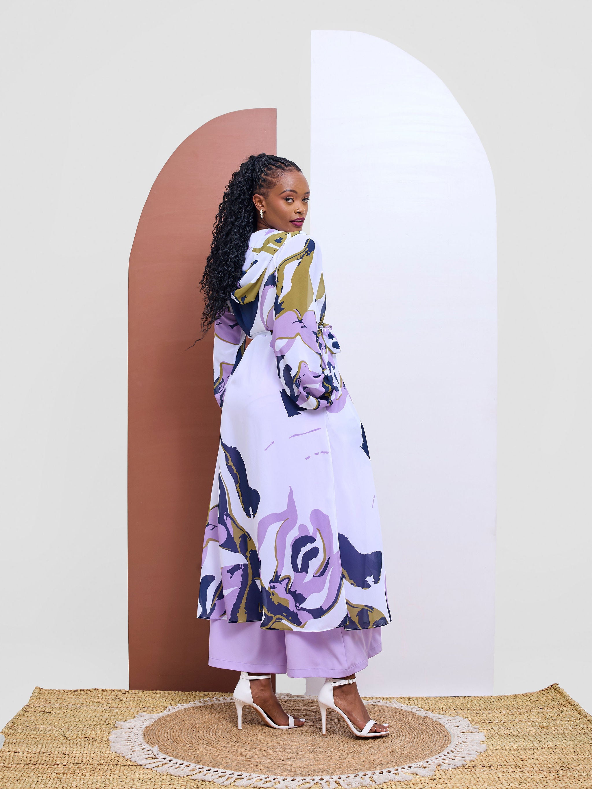 Vivo Kelemi 4.0  Kimono - Lilac / Olive Nashe Print