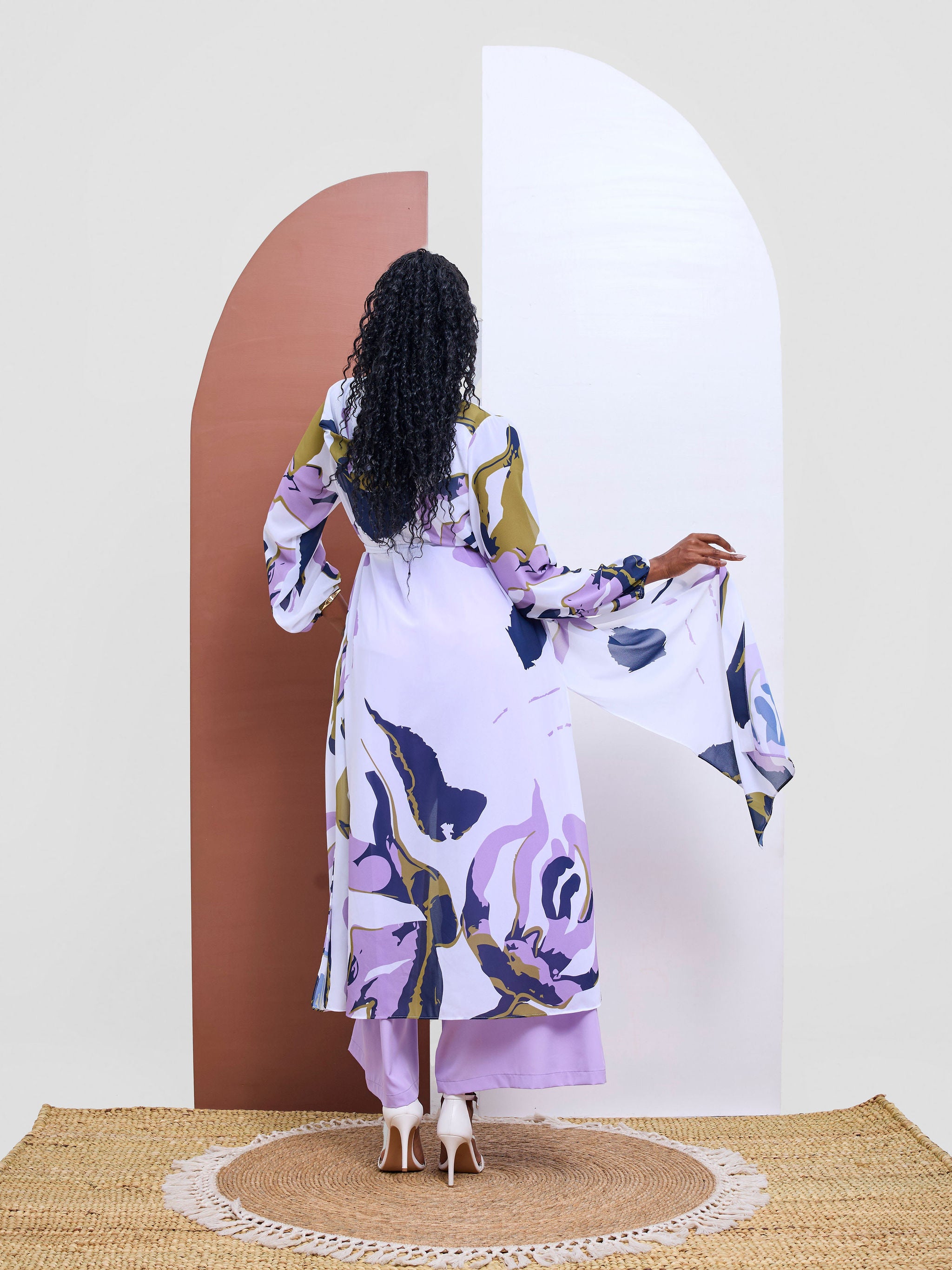 Vivo Kelemi 4.0  Kimono - Lilac / Olive Nashe Print