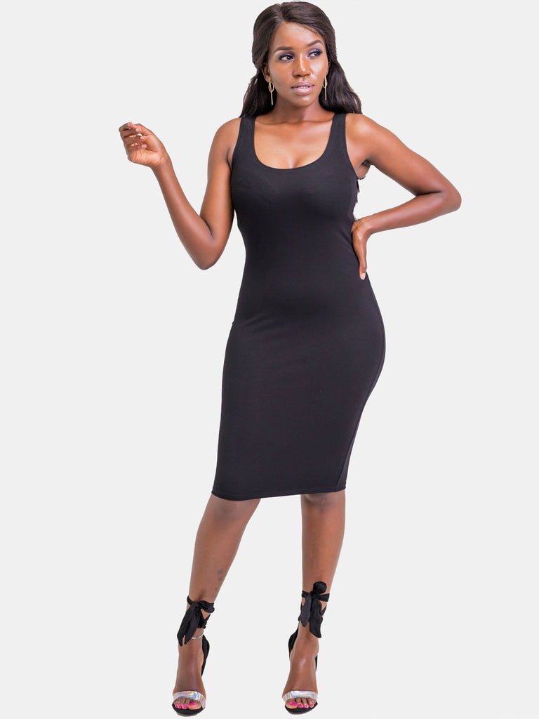 Zoya Basic Bodycon - Black - Shopzetu