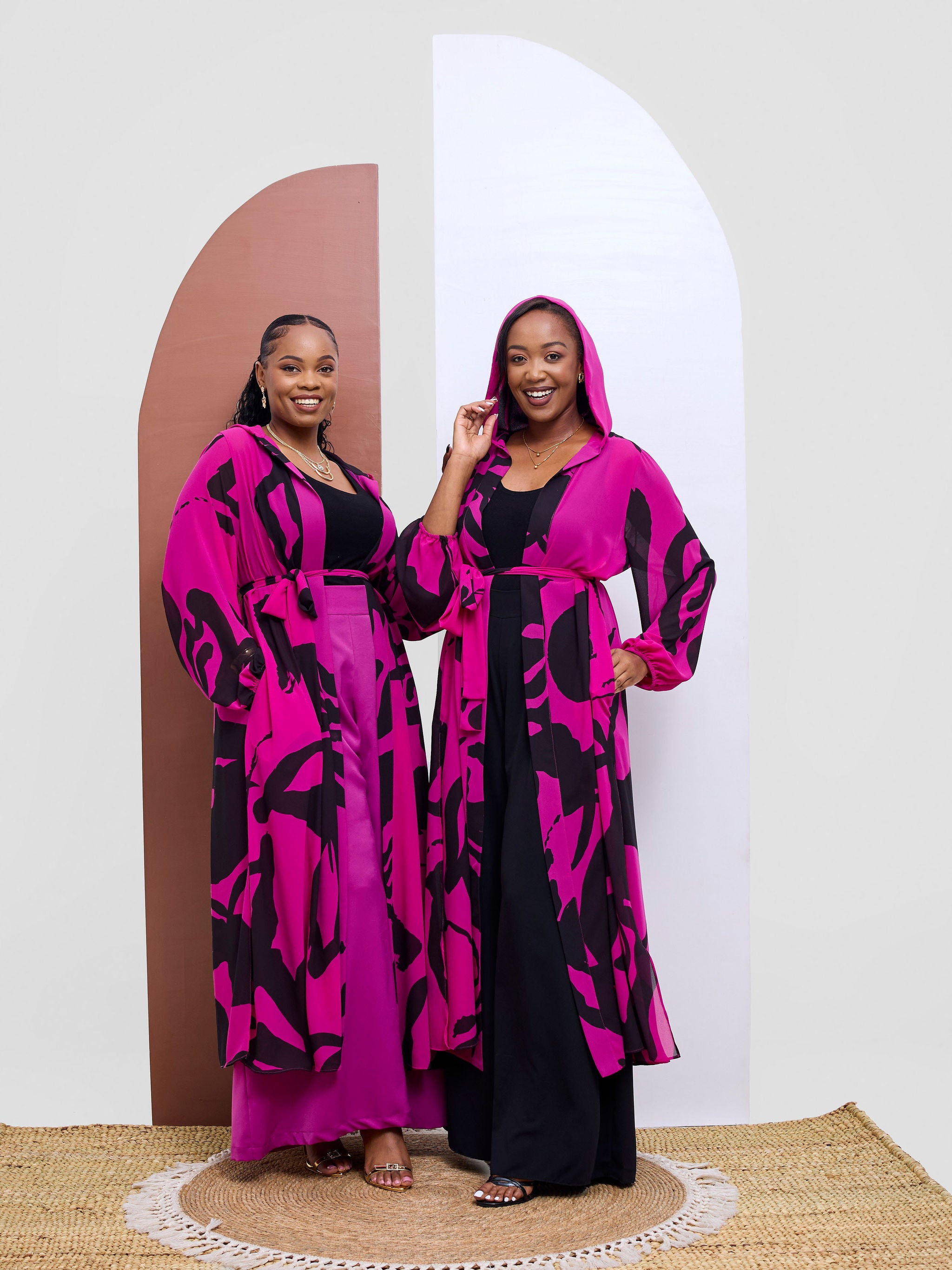 Vivo Kelemi 4.0  Kimono - Magenta / Black Nashe Print