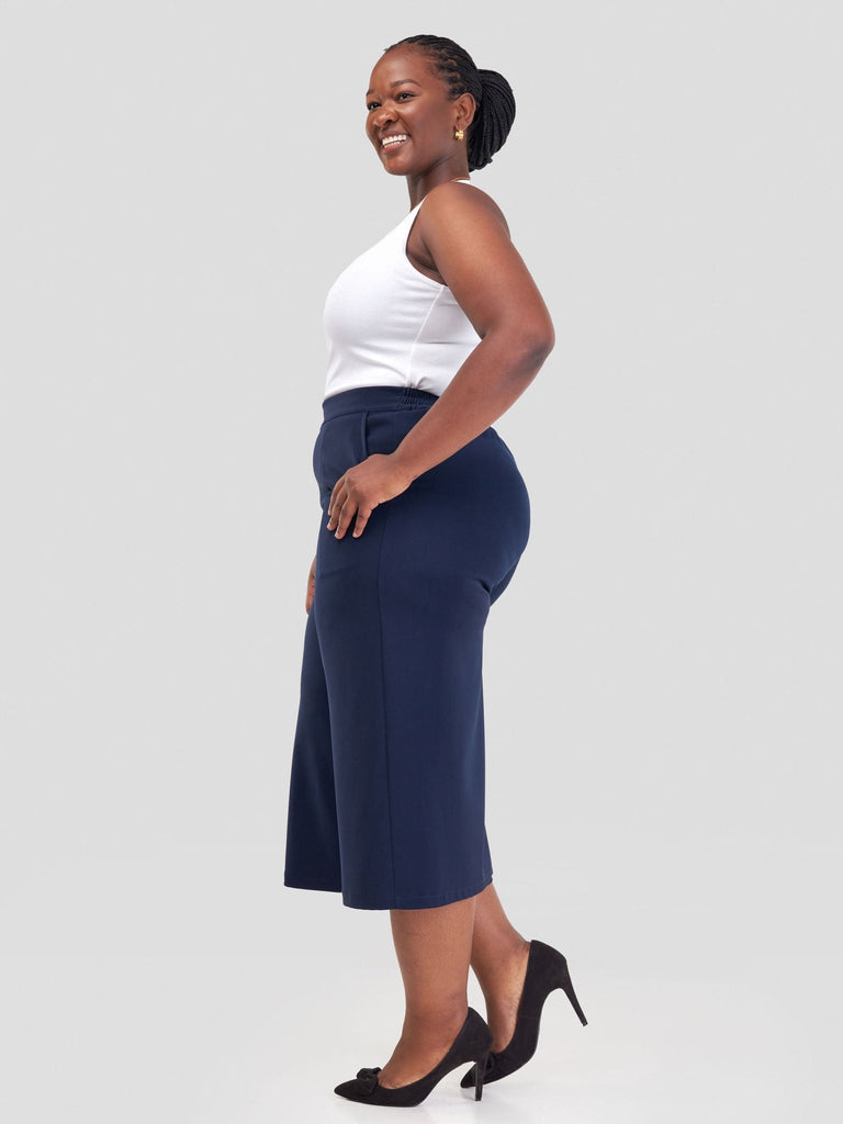 Vivo Zaria Cullote Pants - Navy Blue - Shopzetu