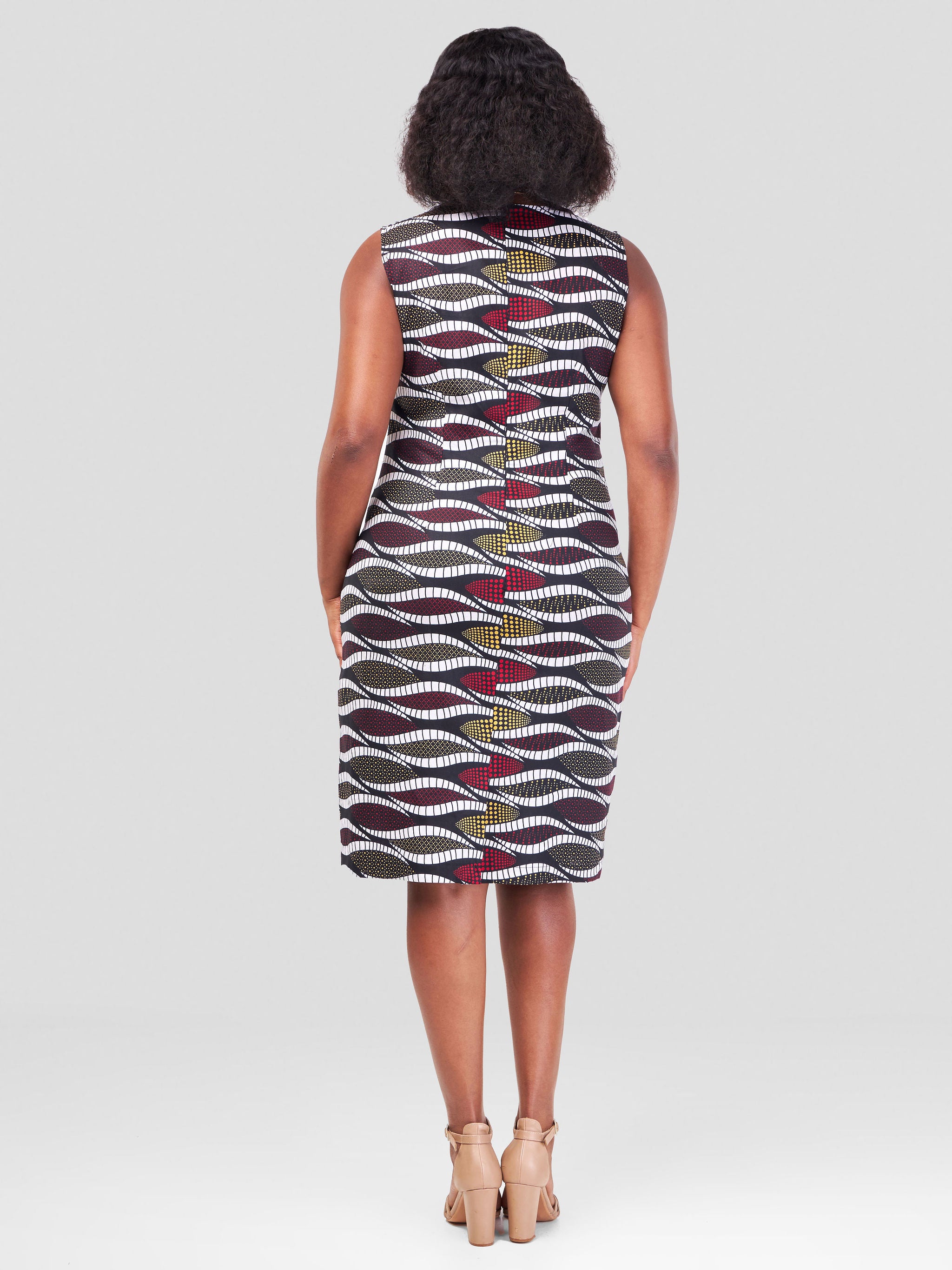 Vivo Zaria Sleeveless Kitenge Sheath Dress - Hindi