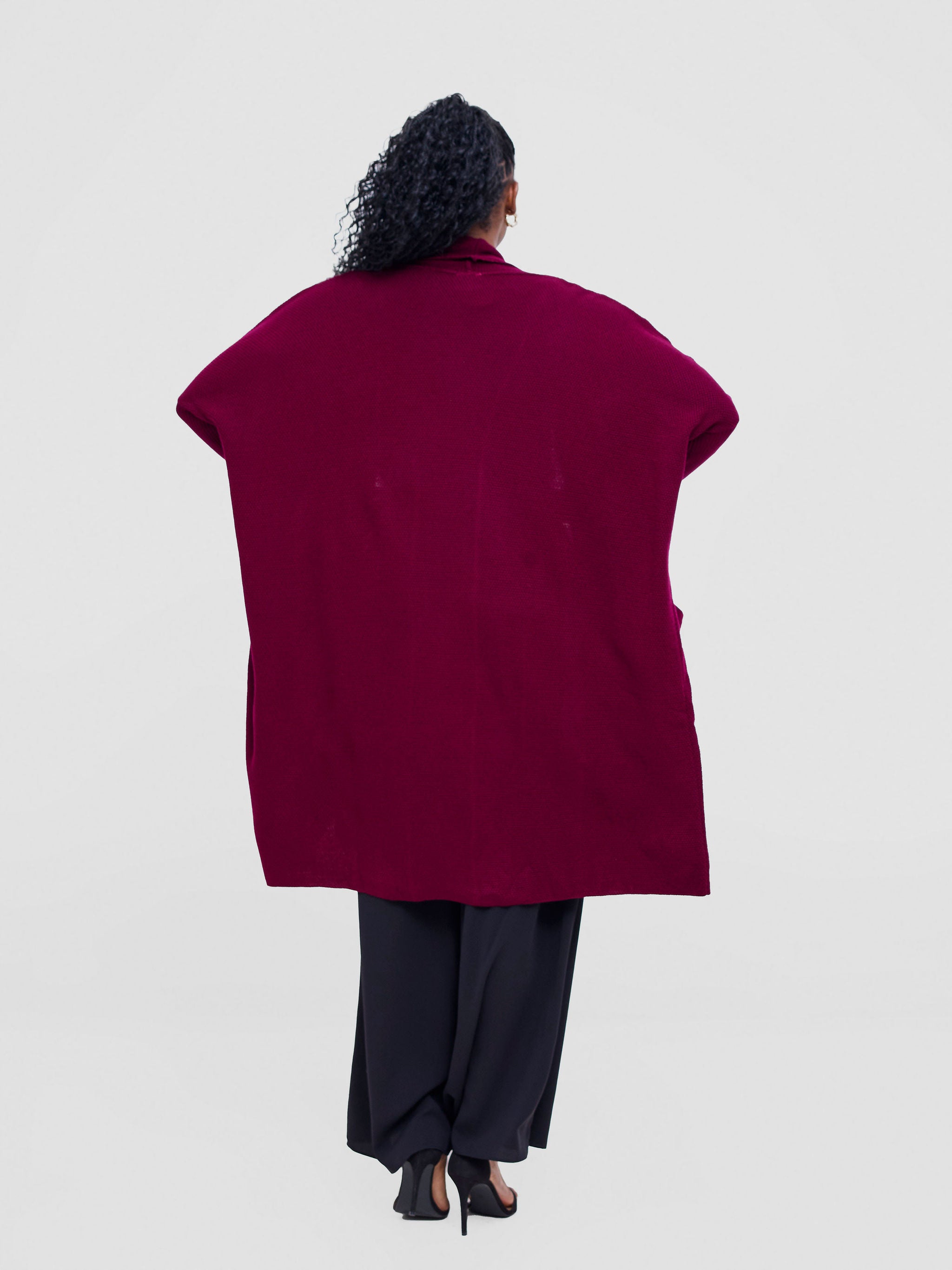 Vivo Cuffed Wide Sweater - Raspberry