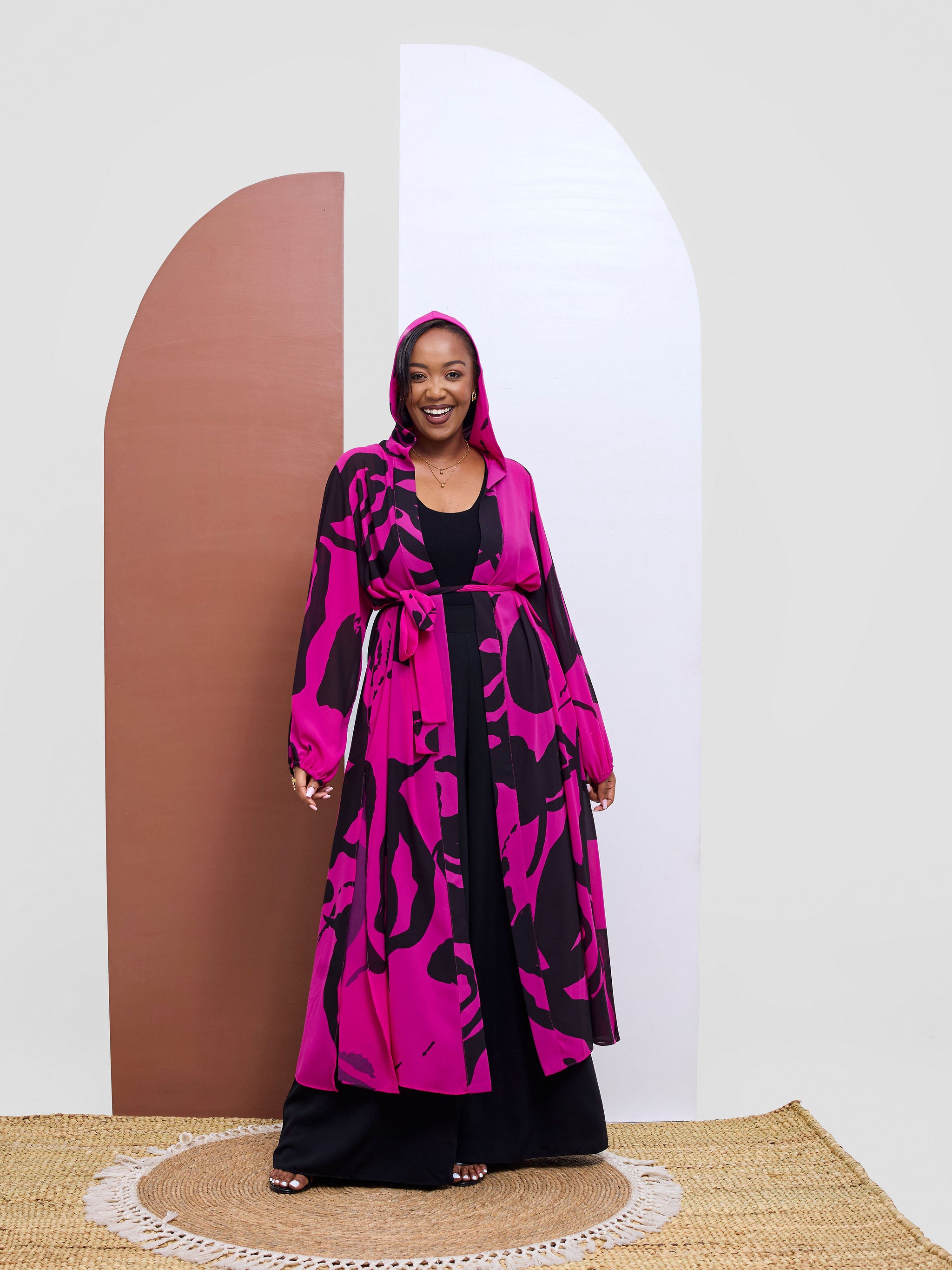 Vivo Kelemi 4.0  Kimono - Magenta / Black Nashe Print