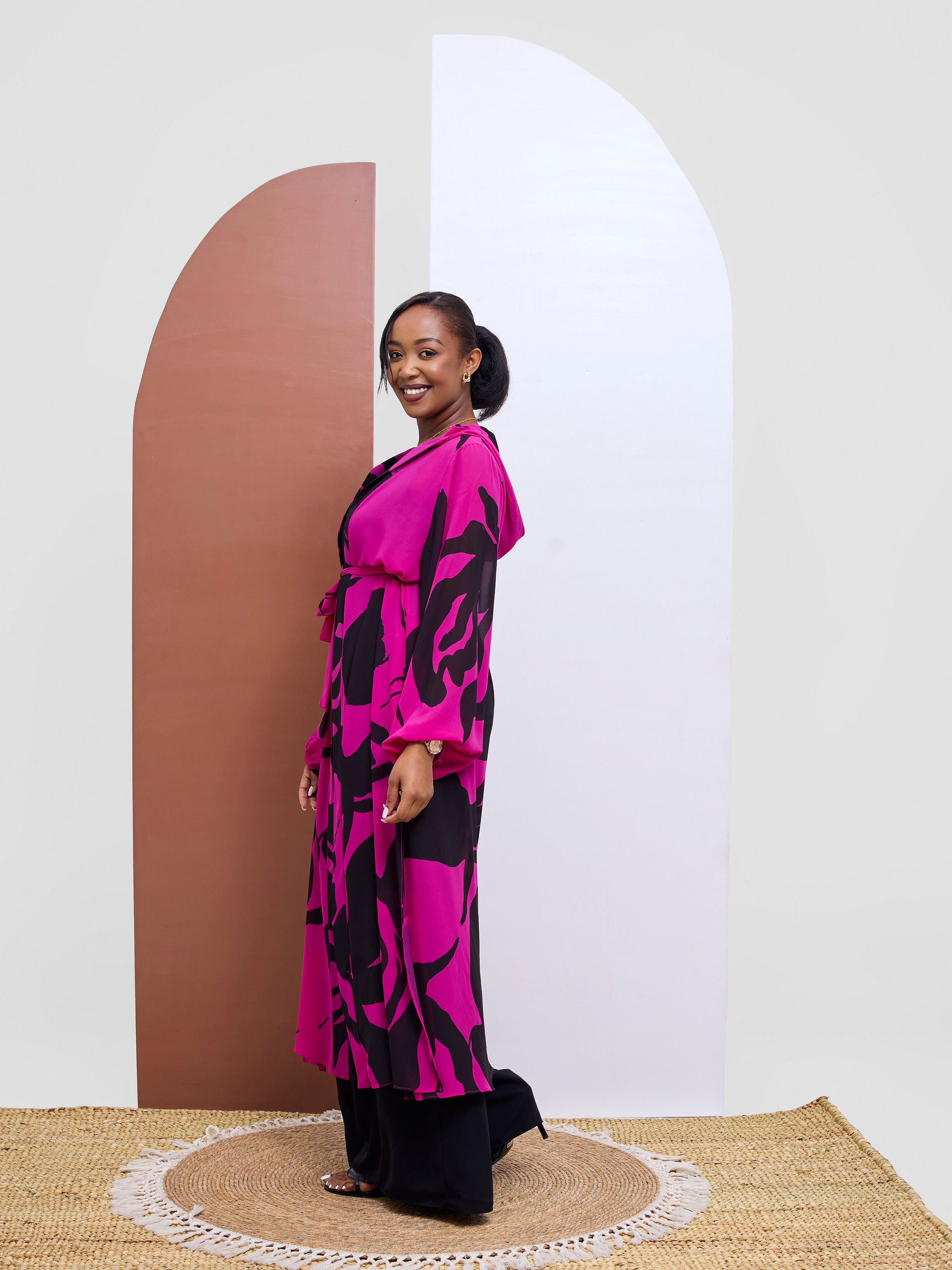 Vivo Kelemi 4.0  Kimono - Magenta / Black Nashe Print