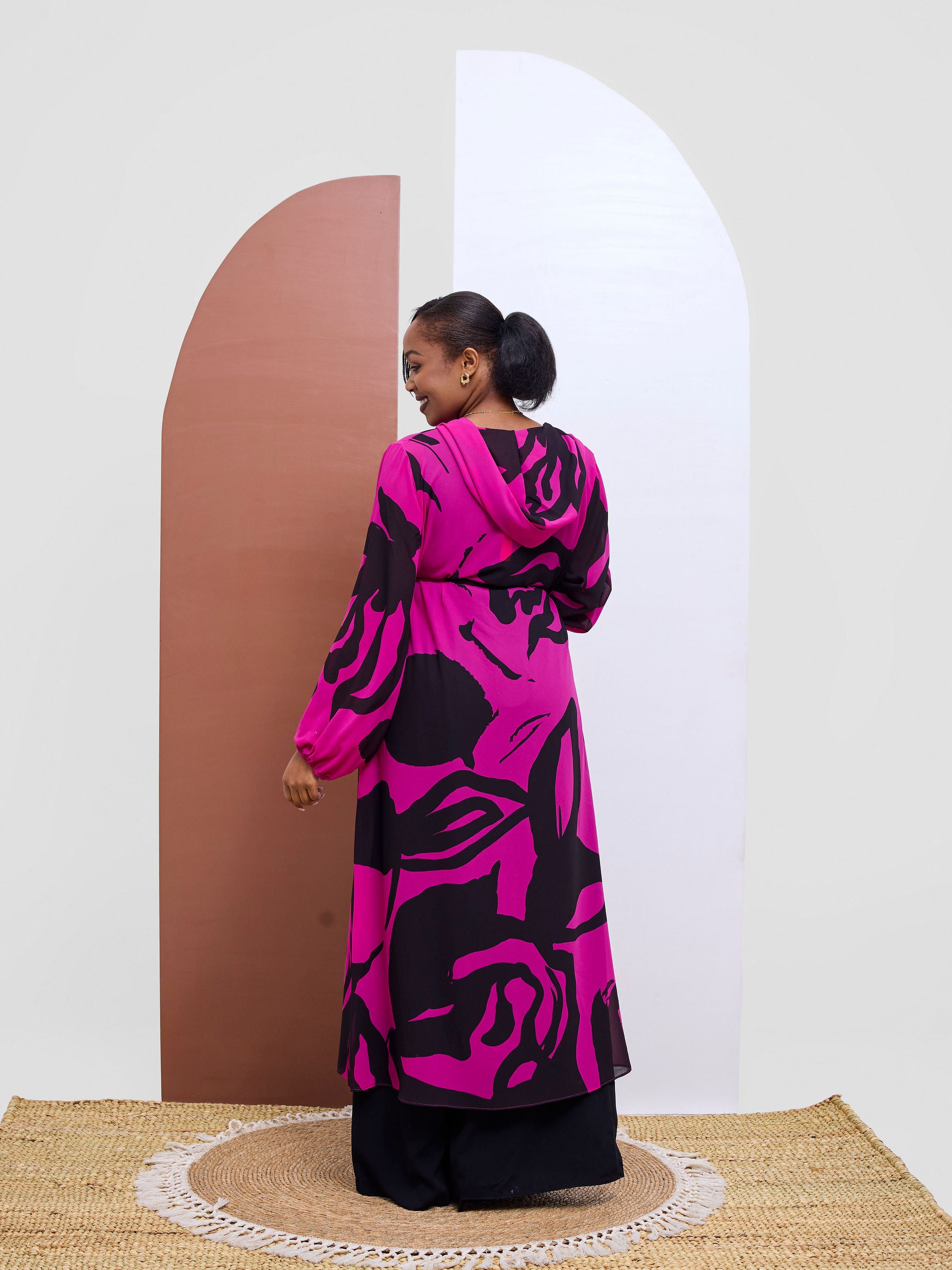 Vivo Kelemi 4.0  Kimono - Magenta / Black Nashe Print