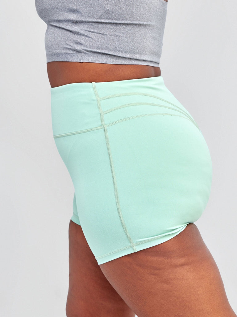 Ava Fitness Rozy Workout Shorts - Green - Shopzetu