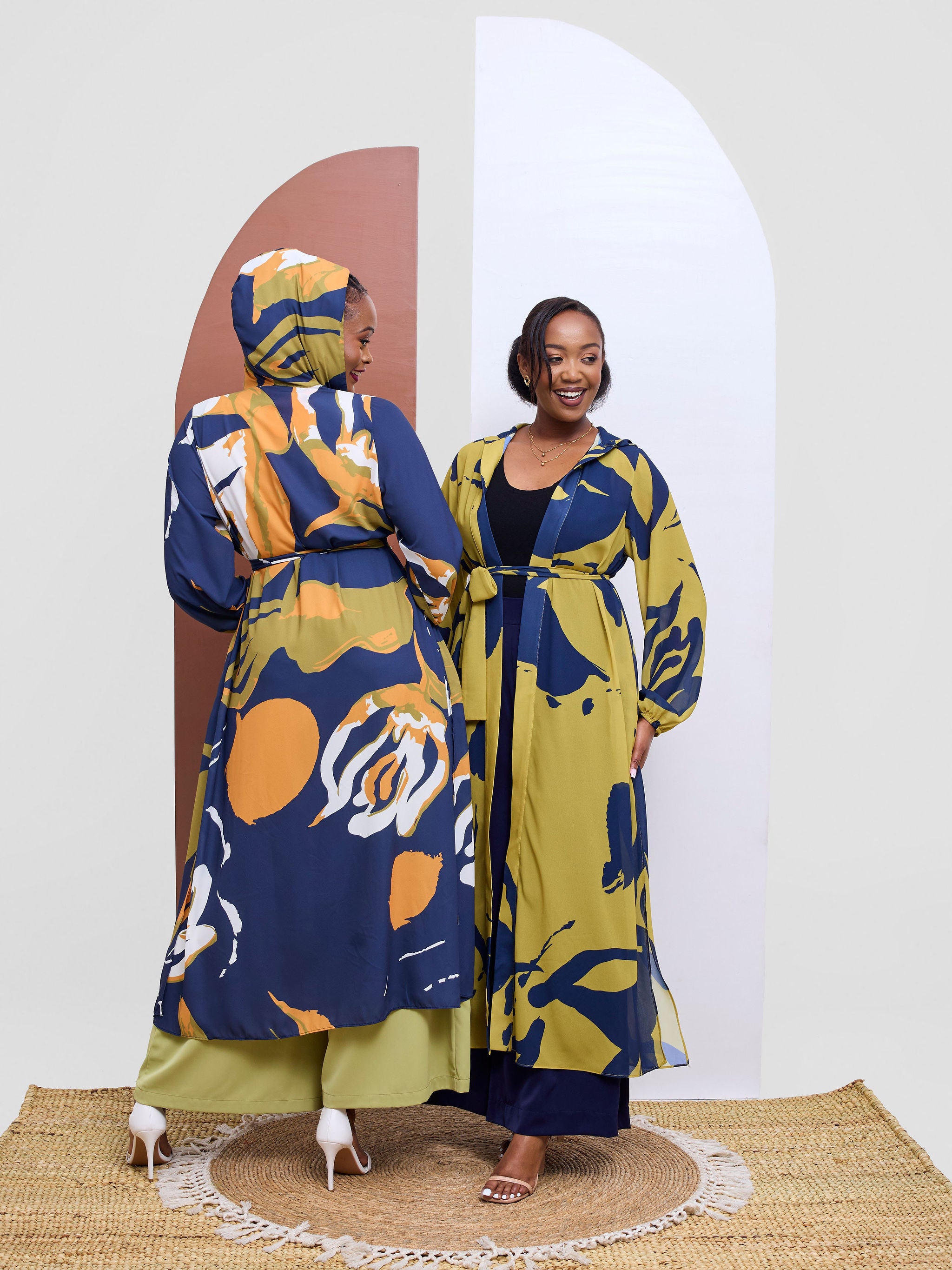 Vivo Kelemi 4.0  Kimono - Navy / Mustard Nashe Print