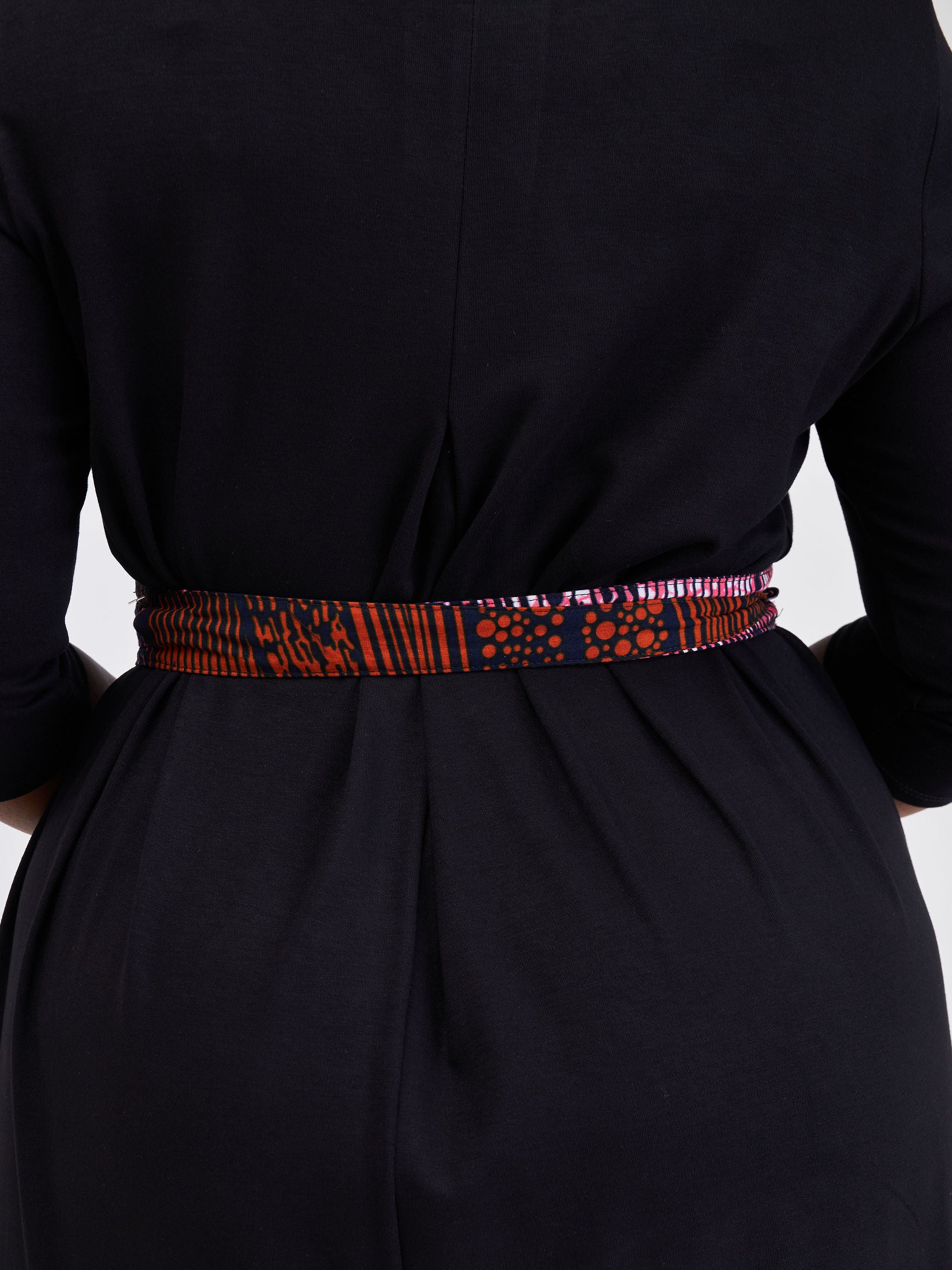 Vivo Basic Ankara Belt - Pink / Brown Print