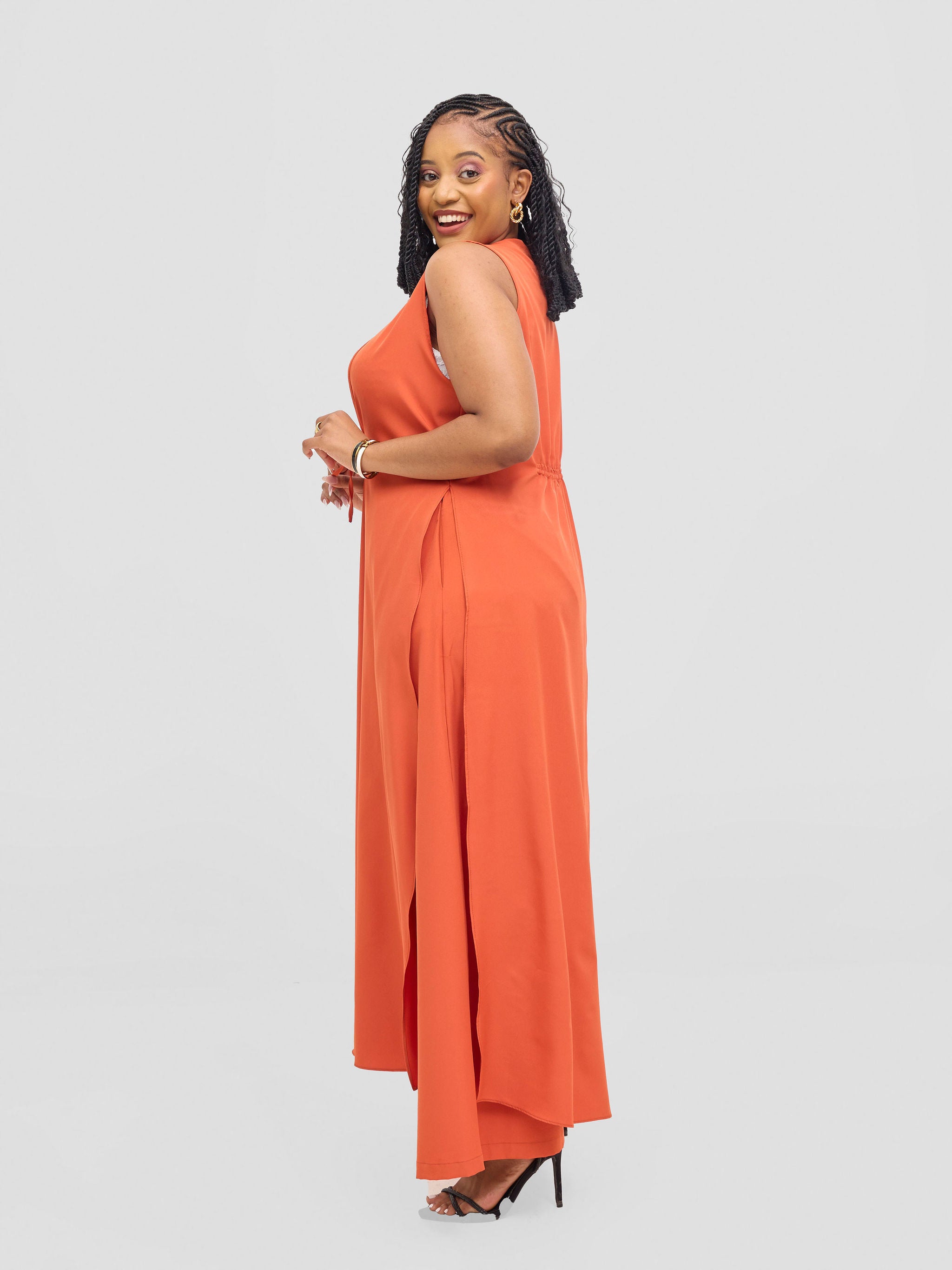 Vivo Isabi Sleeveless Kimono - Rust