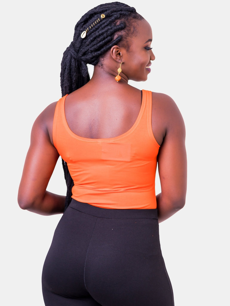 Zoya Basic Tank Top - Orange - Shopzetu