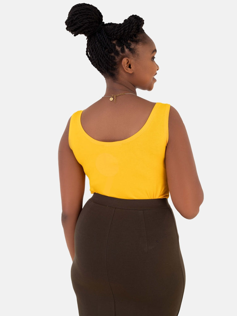 Zoya Basic Tank Top - Yellow - Shopzetu