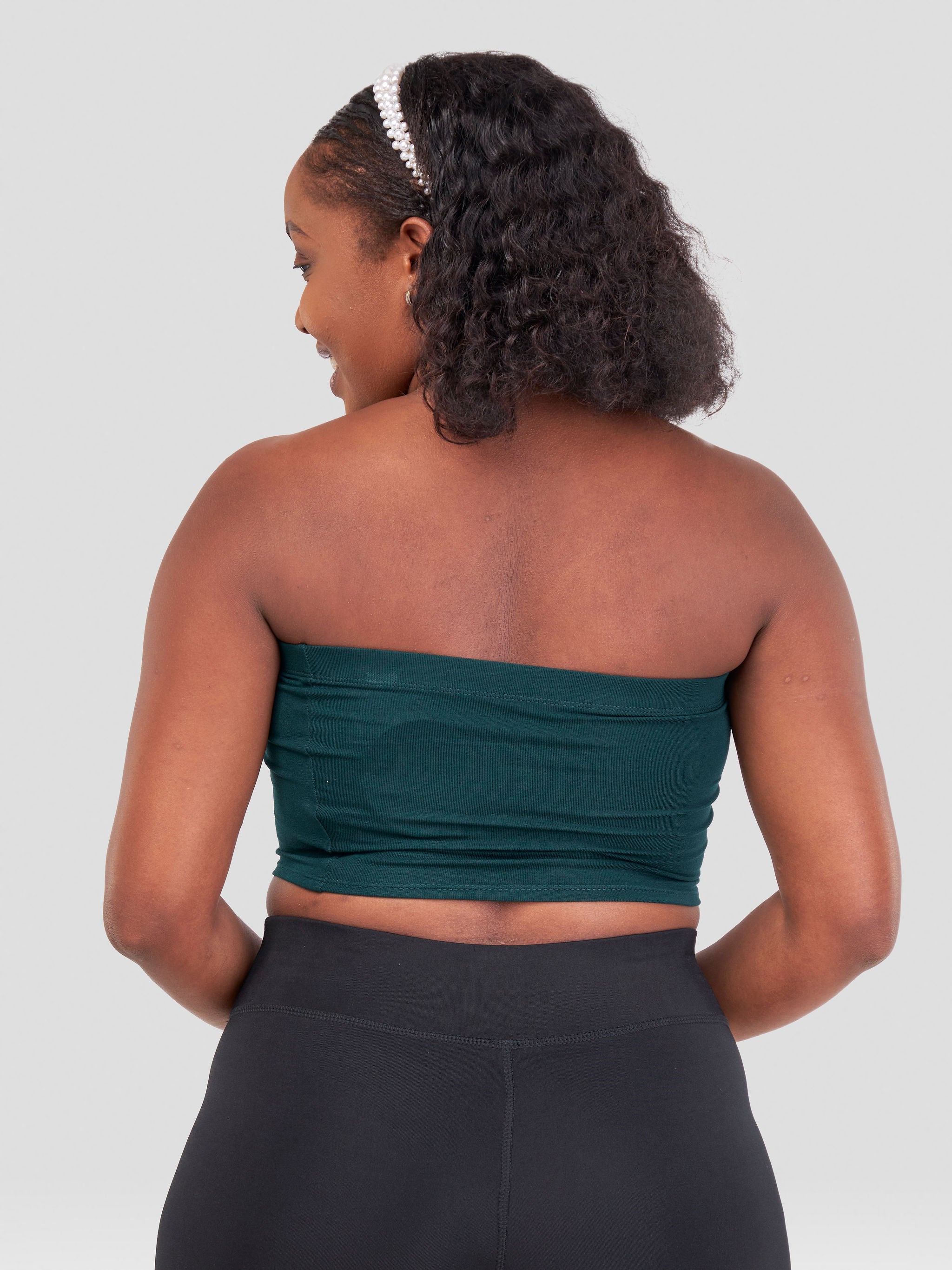 Zoya Basic Jersey Bandeau  - Forest Green