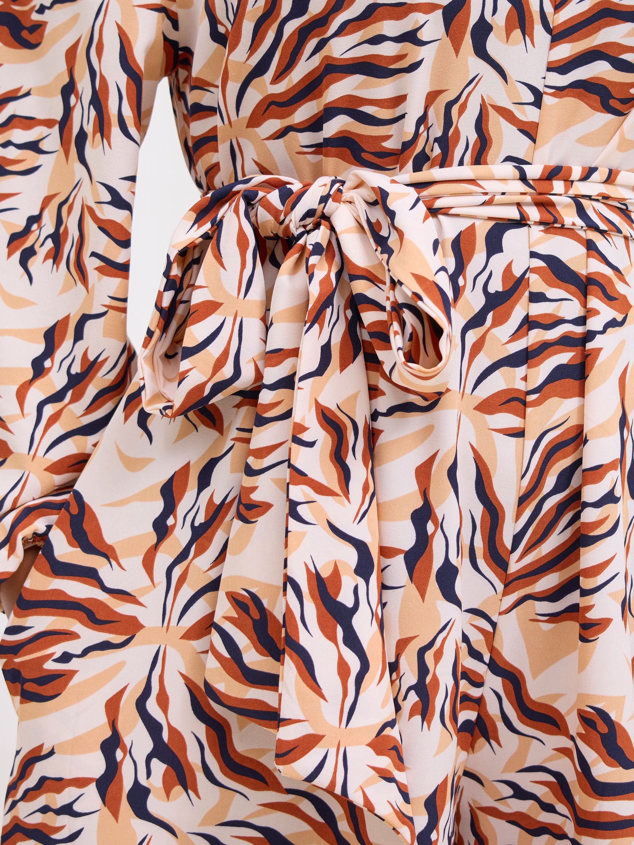 Vivo Yumi Off Shoulder Jumpsuit - Rust / Black Miyu Print