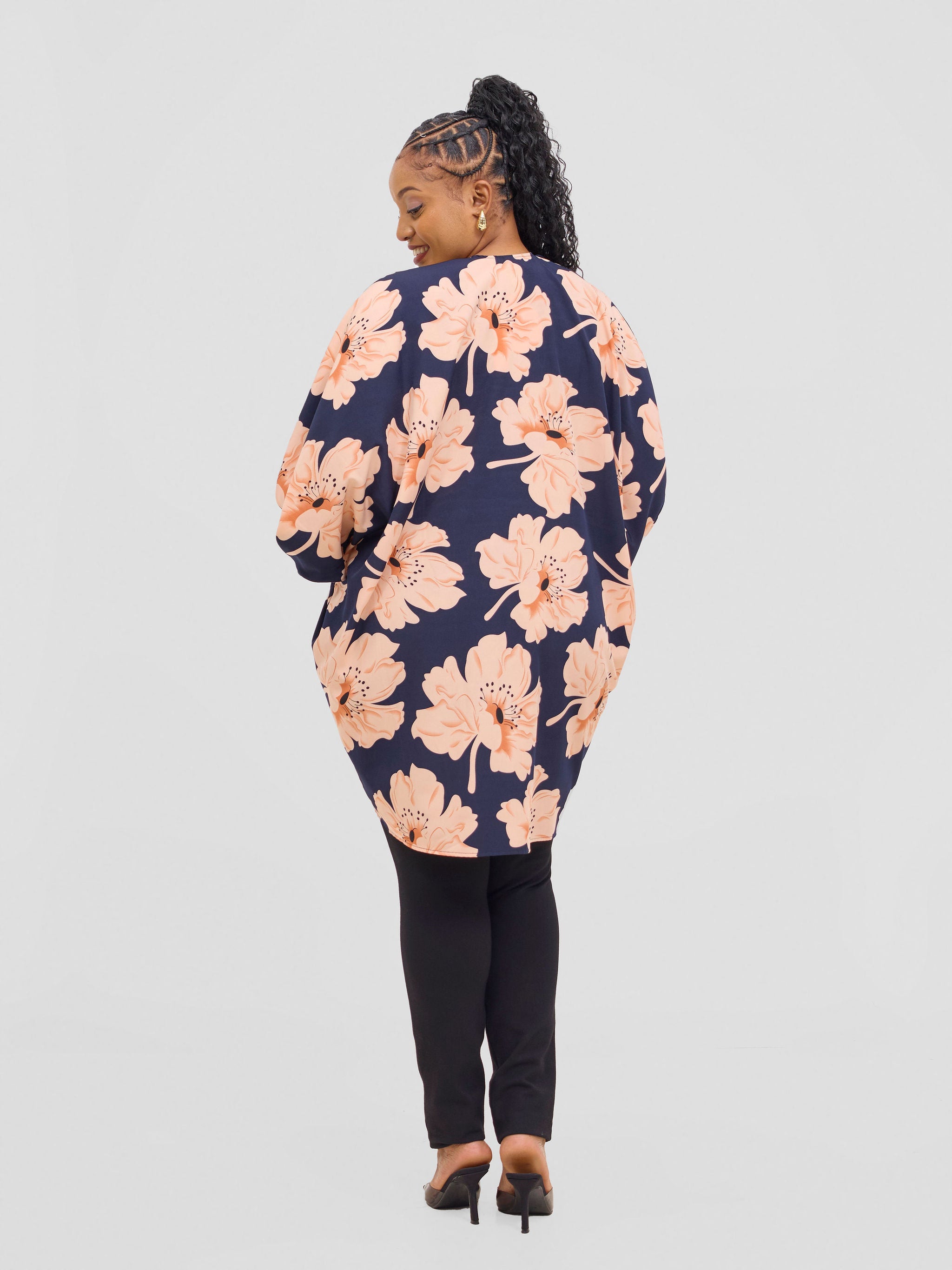 Vivo Pelia Butterfly Kimono - Navy / Rust