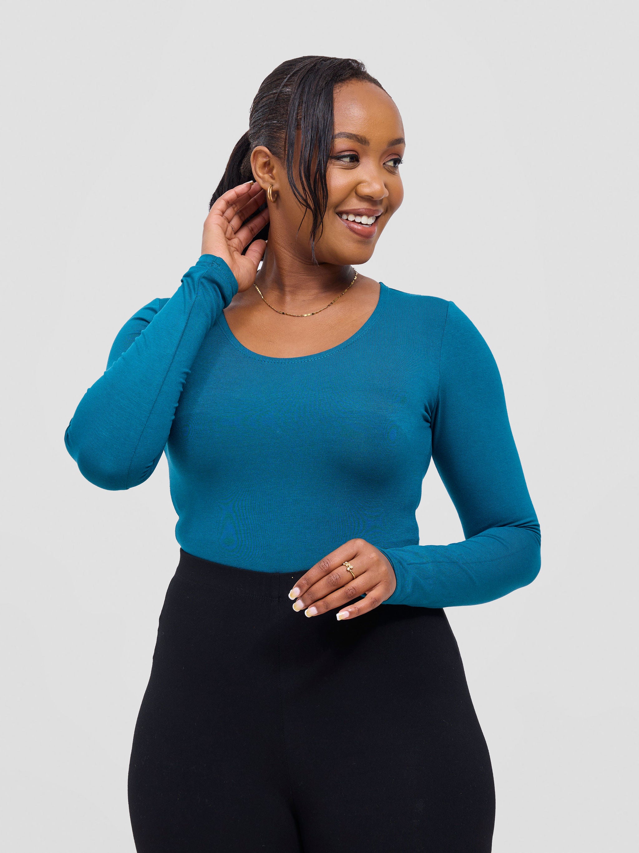 Vivo Basic Long Sleeved Bodysuit - Teal