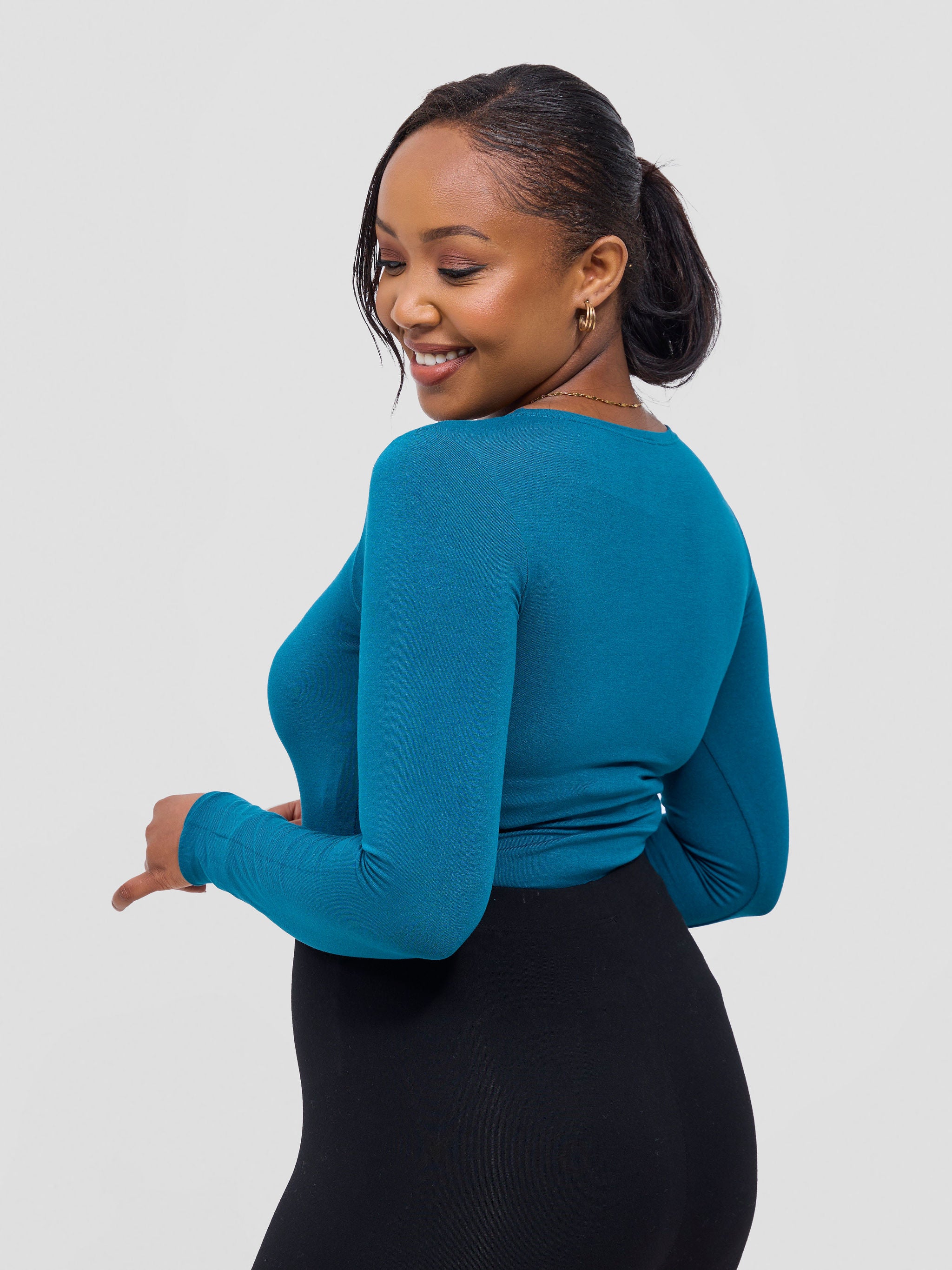 Vivo Basic Long Sleeved Bodysuit - Teal