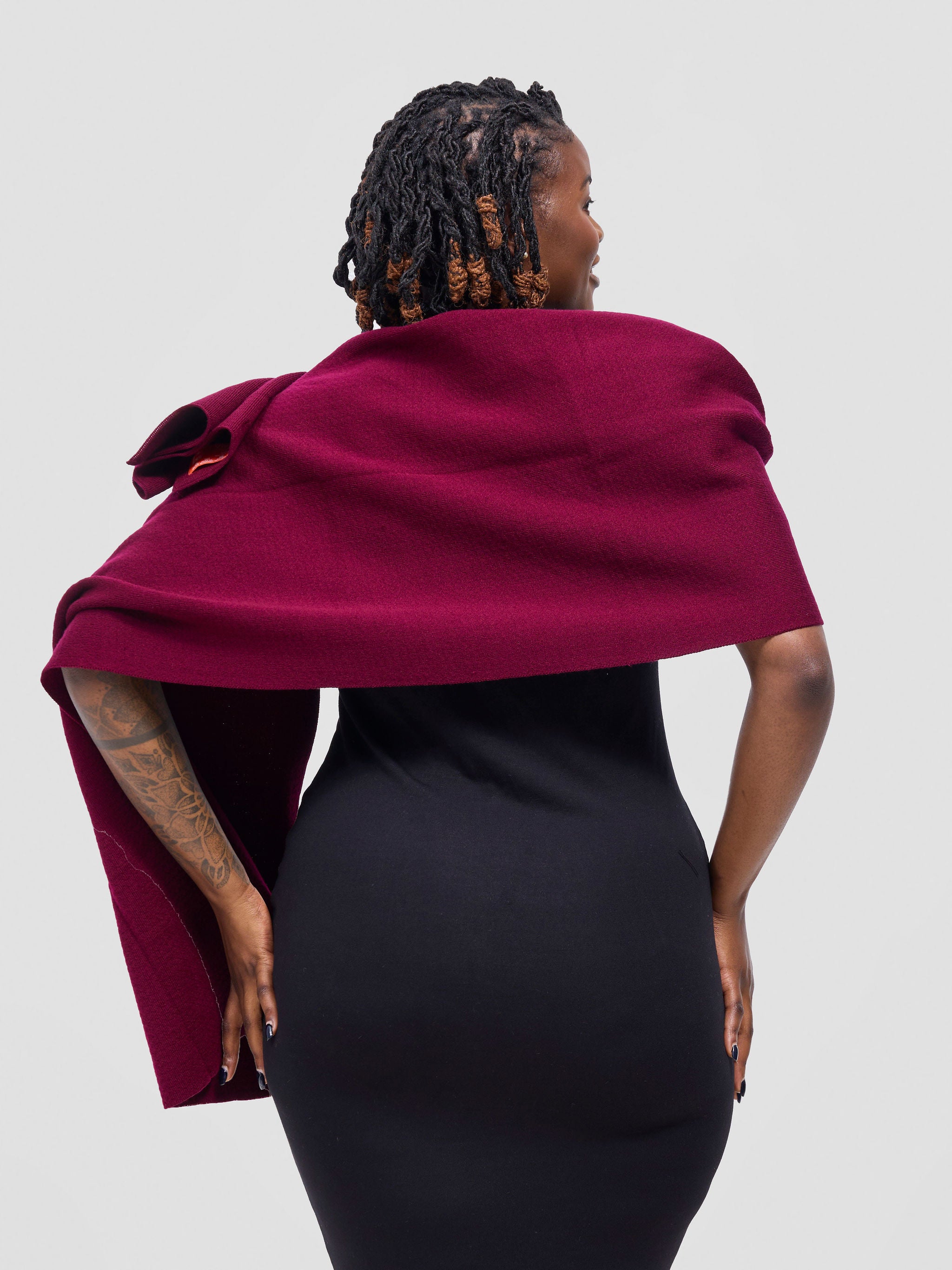 Vivo Lalani Scarf Without Fringes - Burgundy