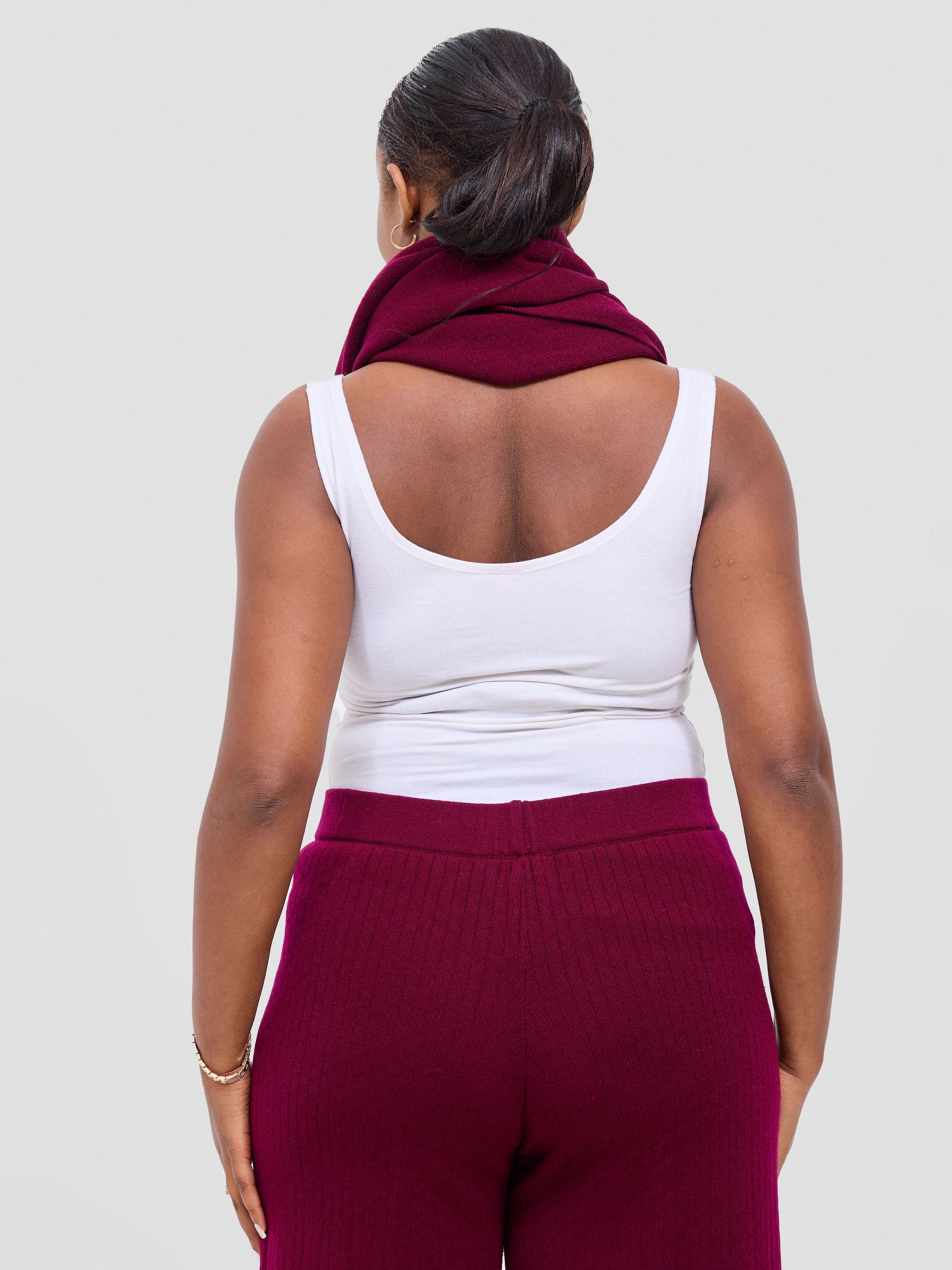 Vivo Lalani Scarf Without Fringes - Burgundy