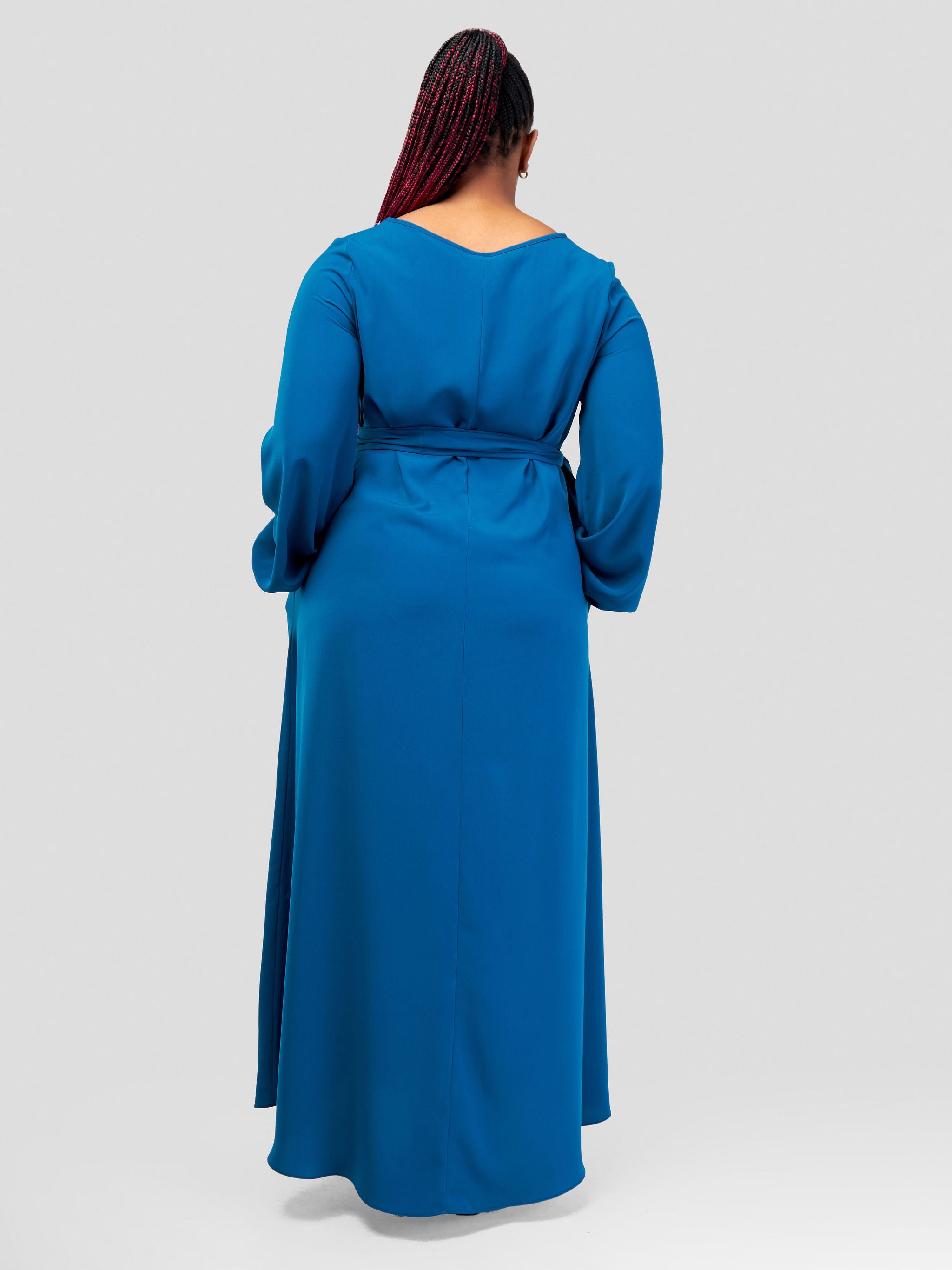 Vivo Basic Bishop Sleeve Tent Maxi Dress - Teal