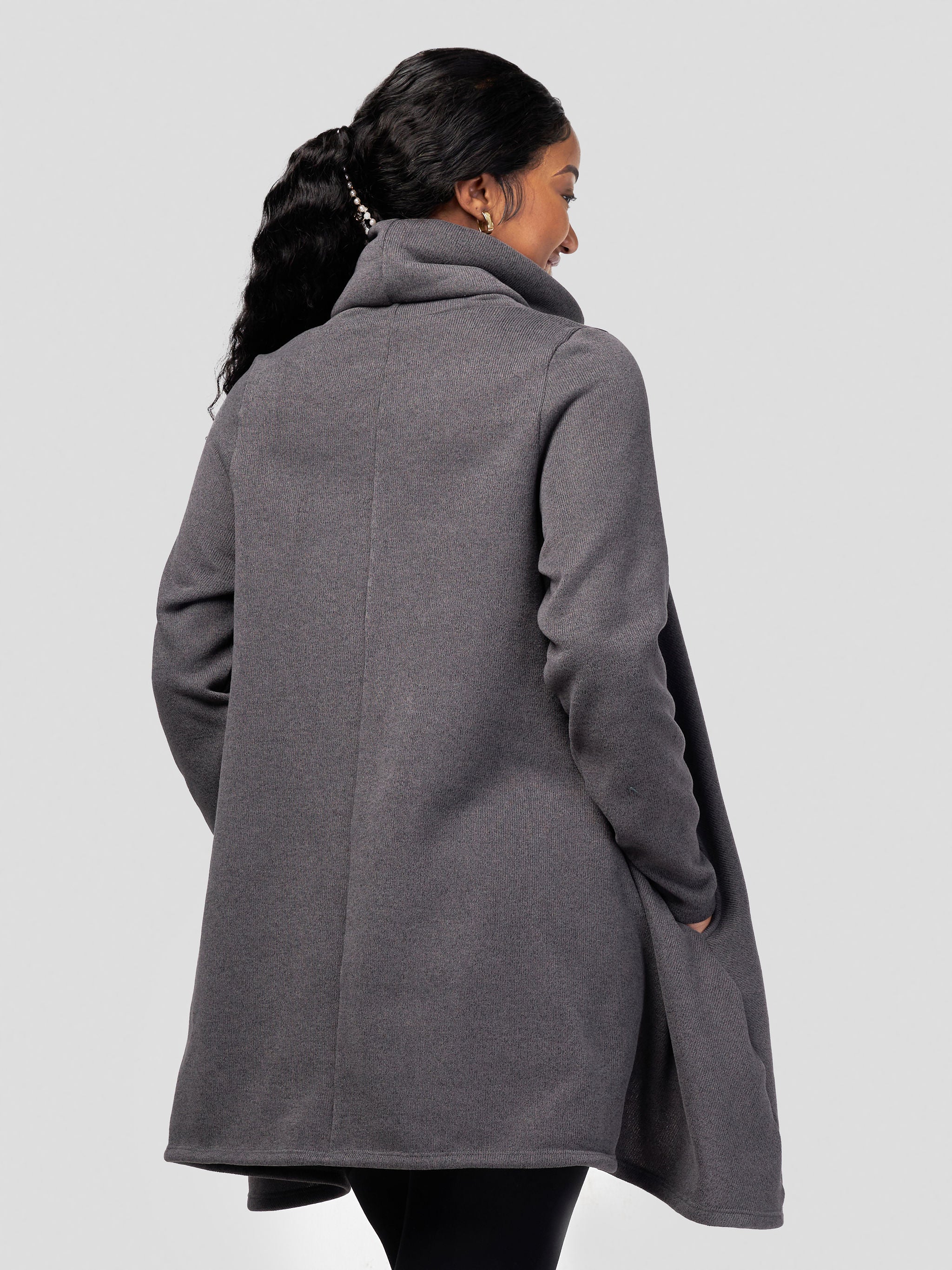 Vivo Basic Imelda Cowl Sweater -  Ash Grey