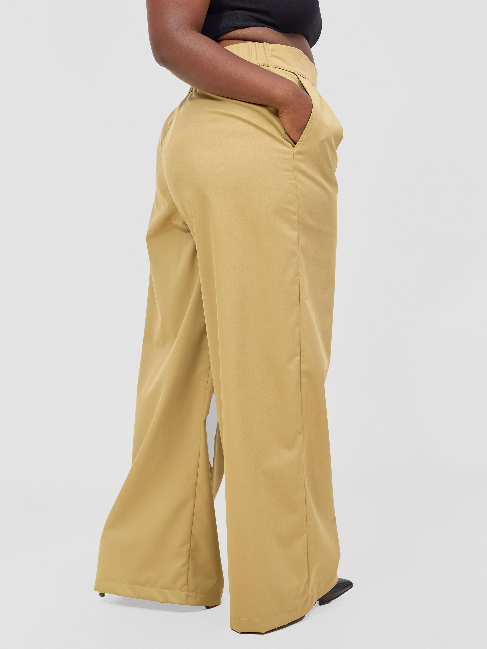 Zoya Kyro Straight Leg Pants - Beige