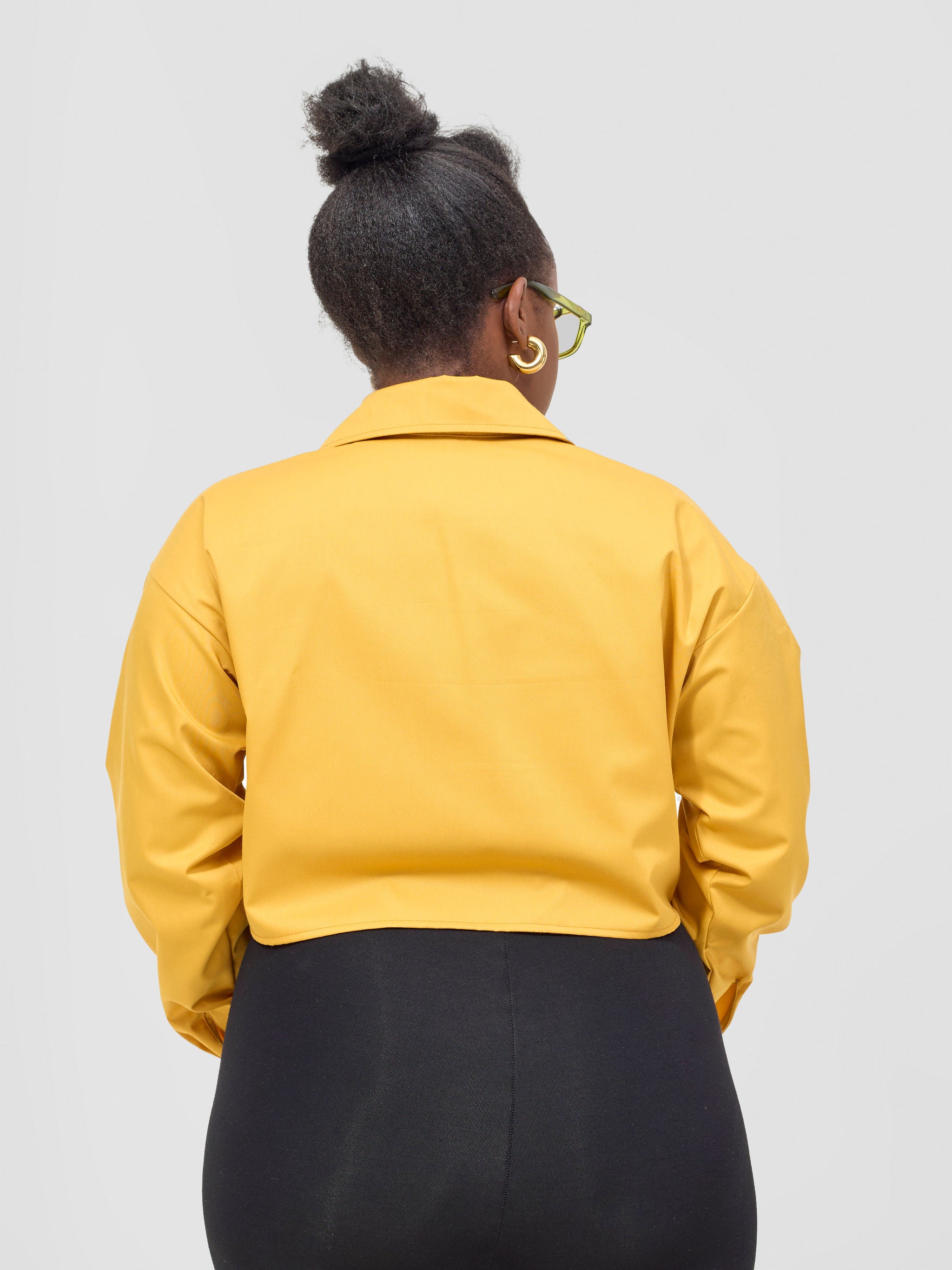 Zoya Kyro Cropped Shirt - Mustard