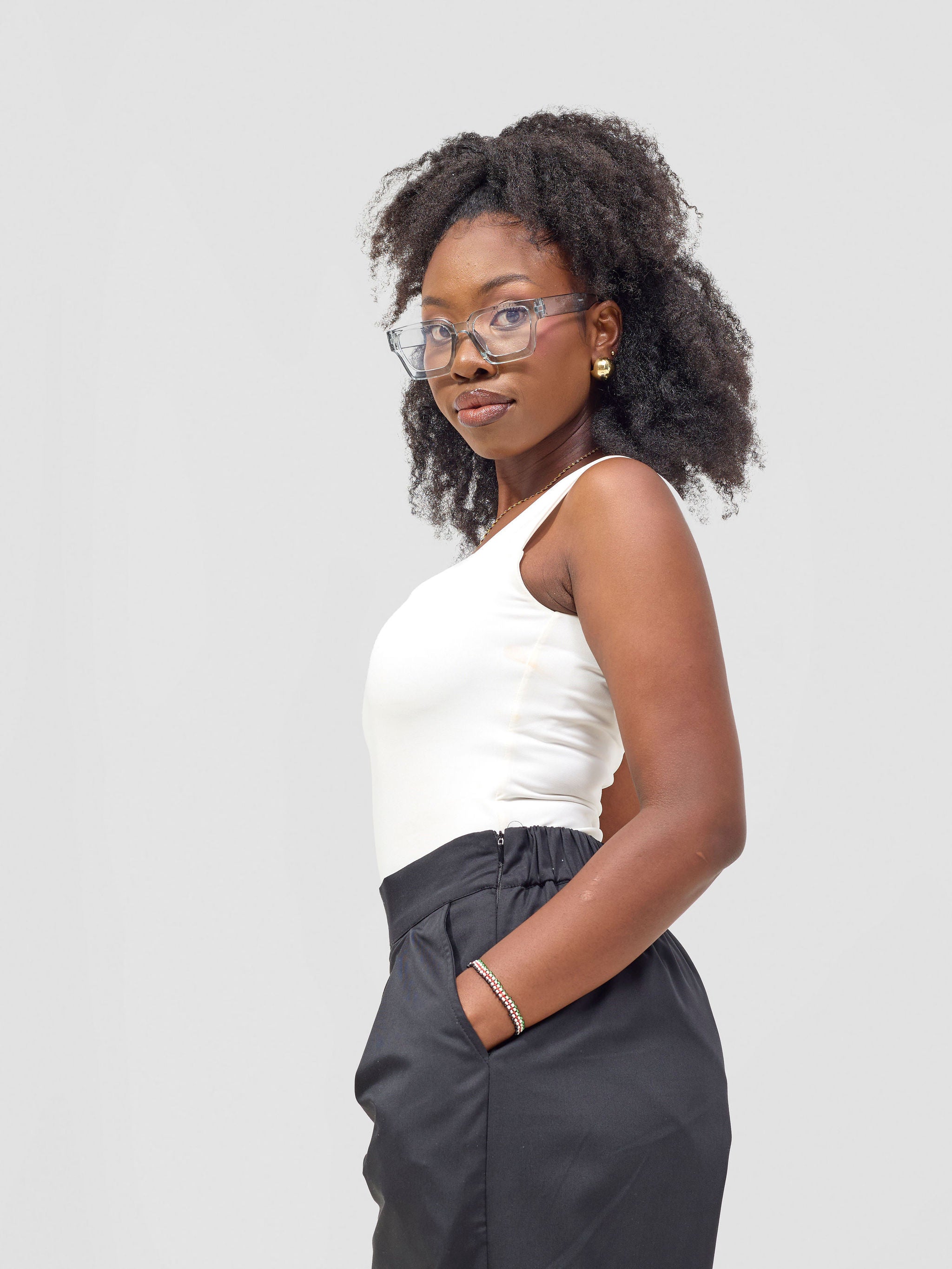 Zoya Kyro Sleeveless Bodysuit - White