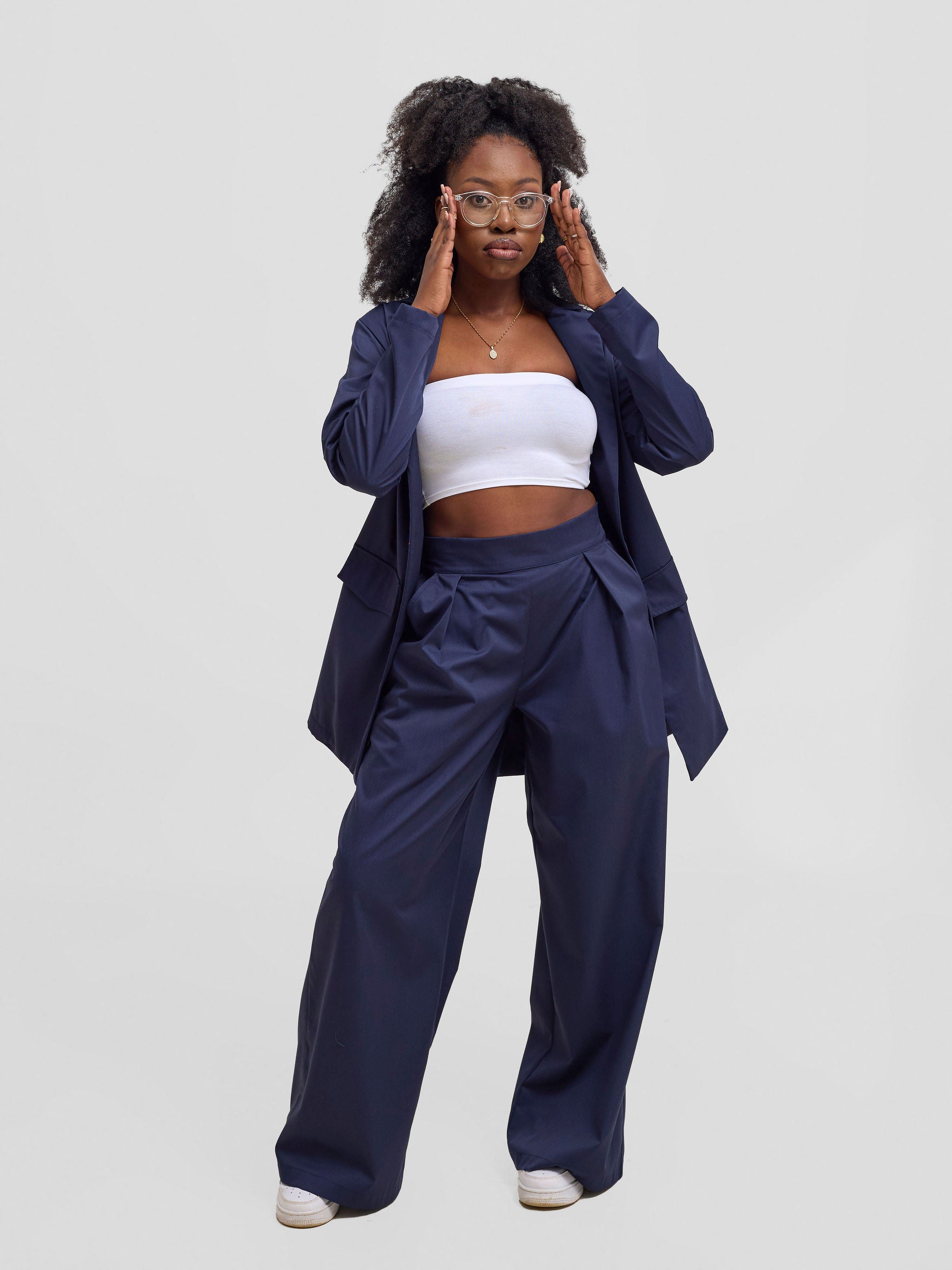 Zoya Kyro Women's Oversized Blazer - Navy