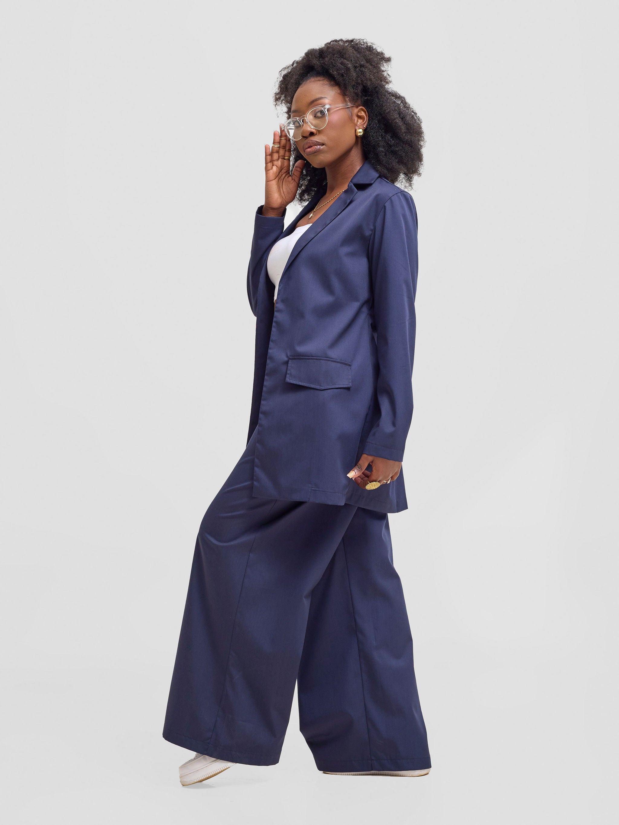 Zoya Kyro Women's Oversized Blazer - Navy