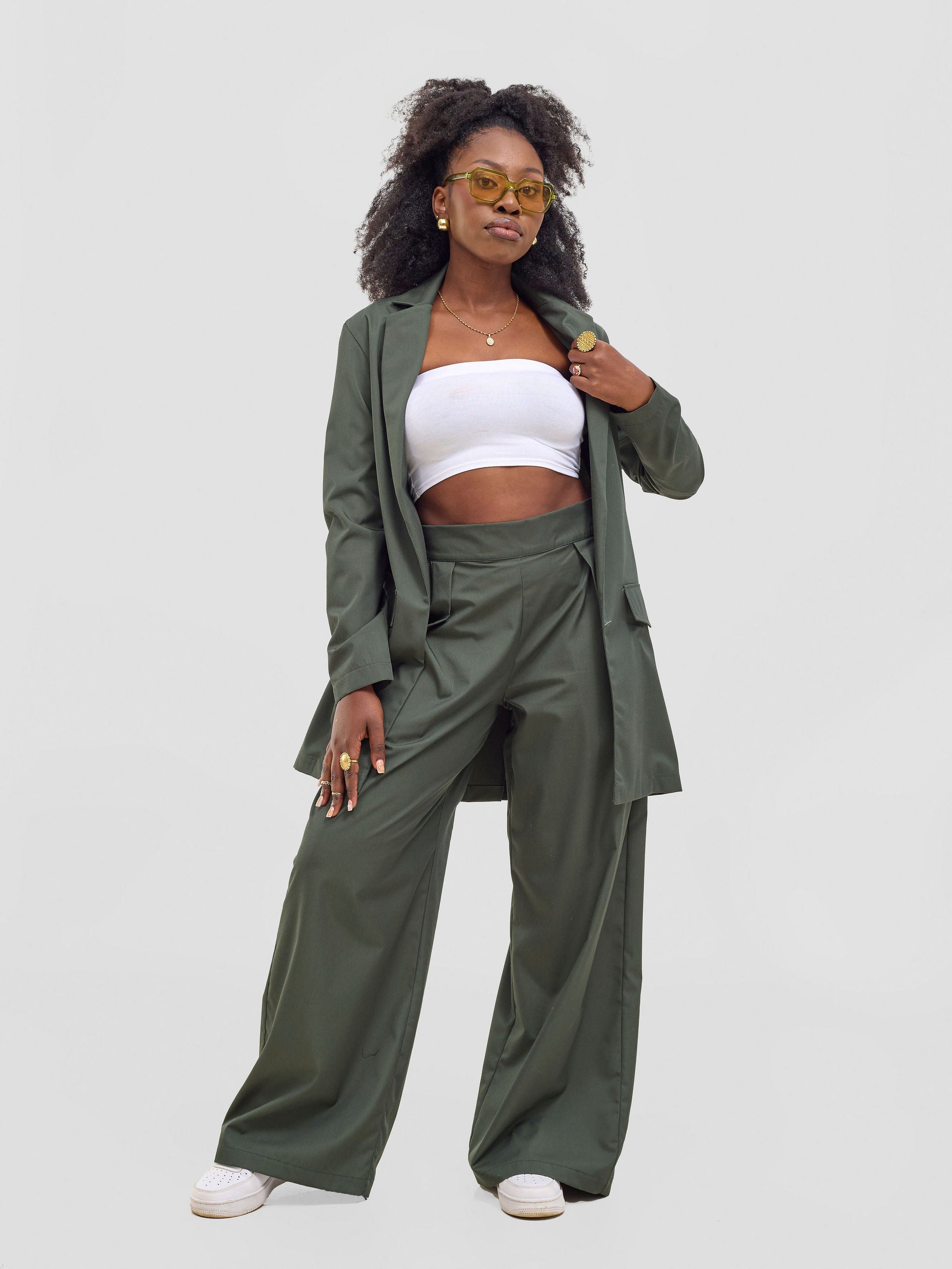 Zoya Kyro Straight Leg Pants - Hunters