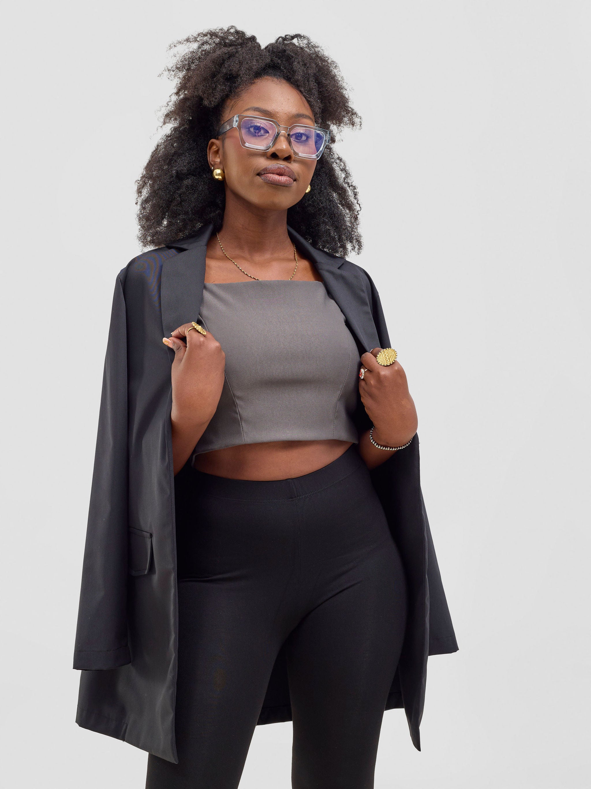 Zoya Kyro Women's Oversized Blazer - Black