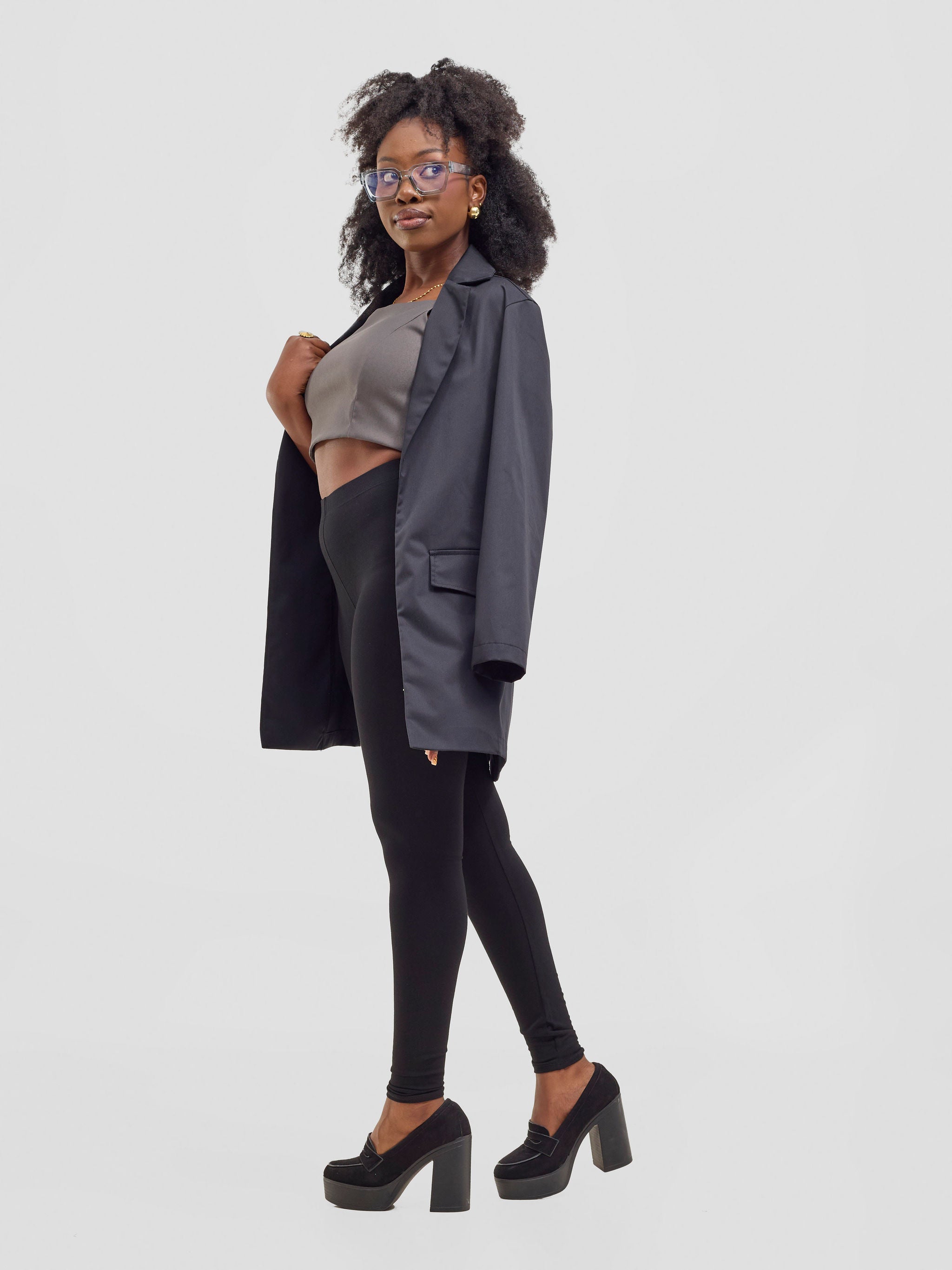 Zoya Kyro Women's Oversized Blazer - Black