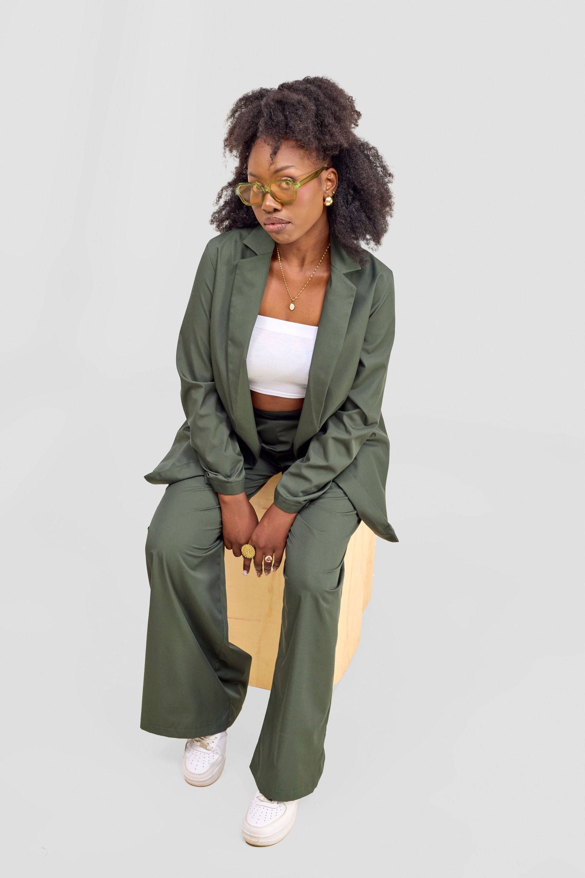 Zoya Kyro Women's Oversized Blazer - Hunters