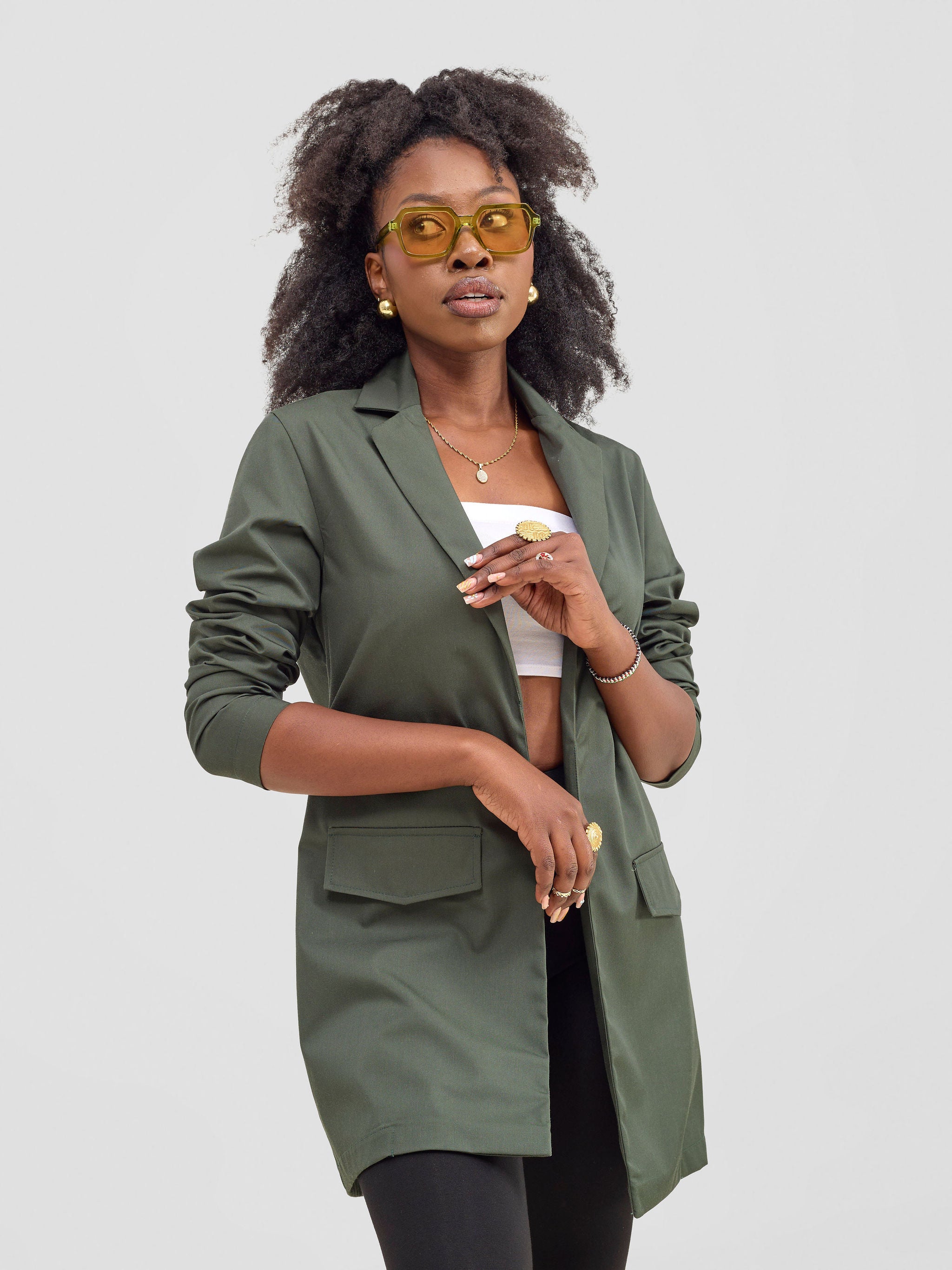 Zoya Kyro Women's Oversized Blazer - Hunters